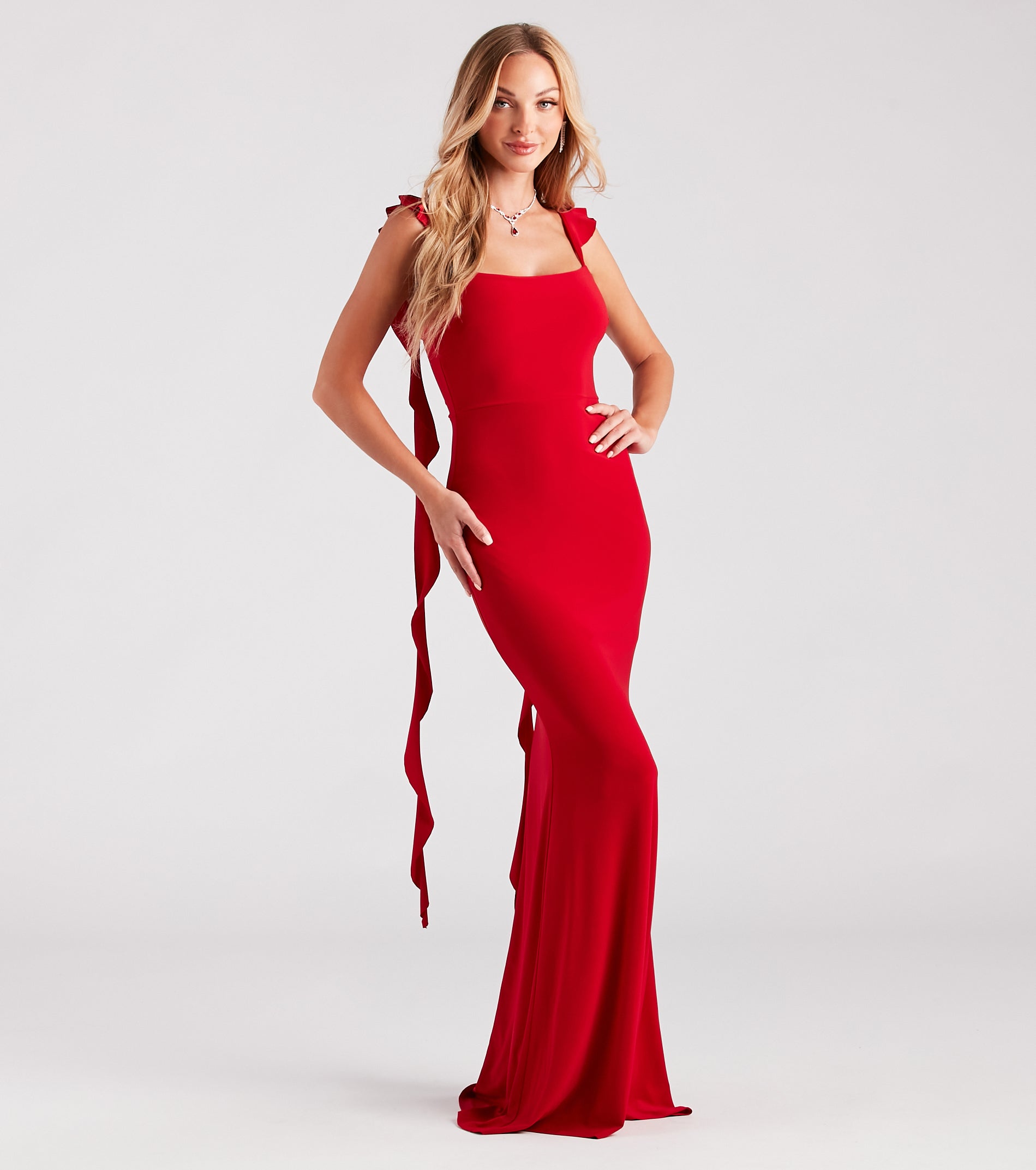 Premium Barbara Elegant Ruffle Mermaid Gown