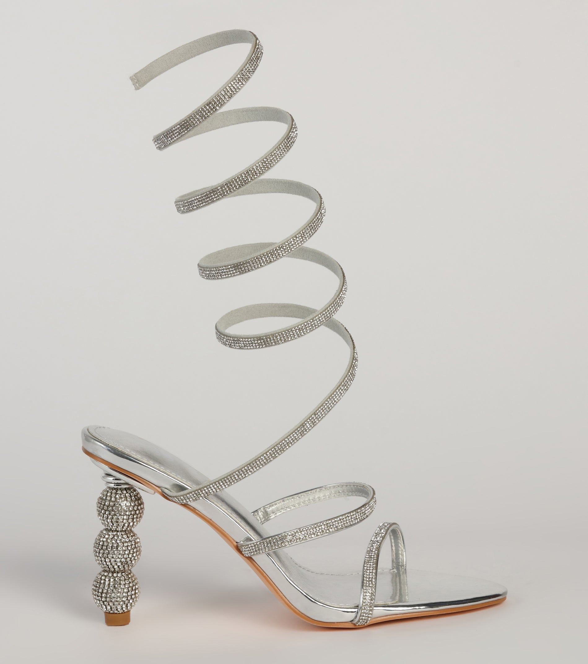 Premium Rhinestone Spiral Heels - Ultimate Glamour