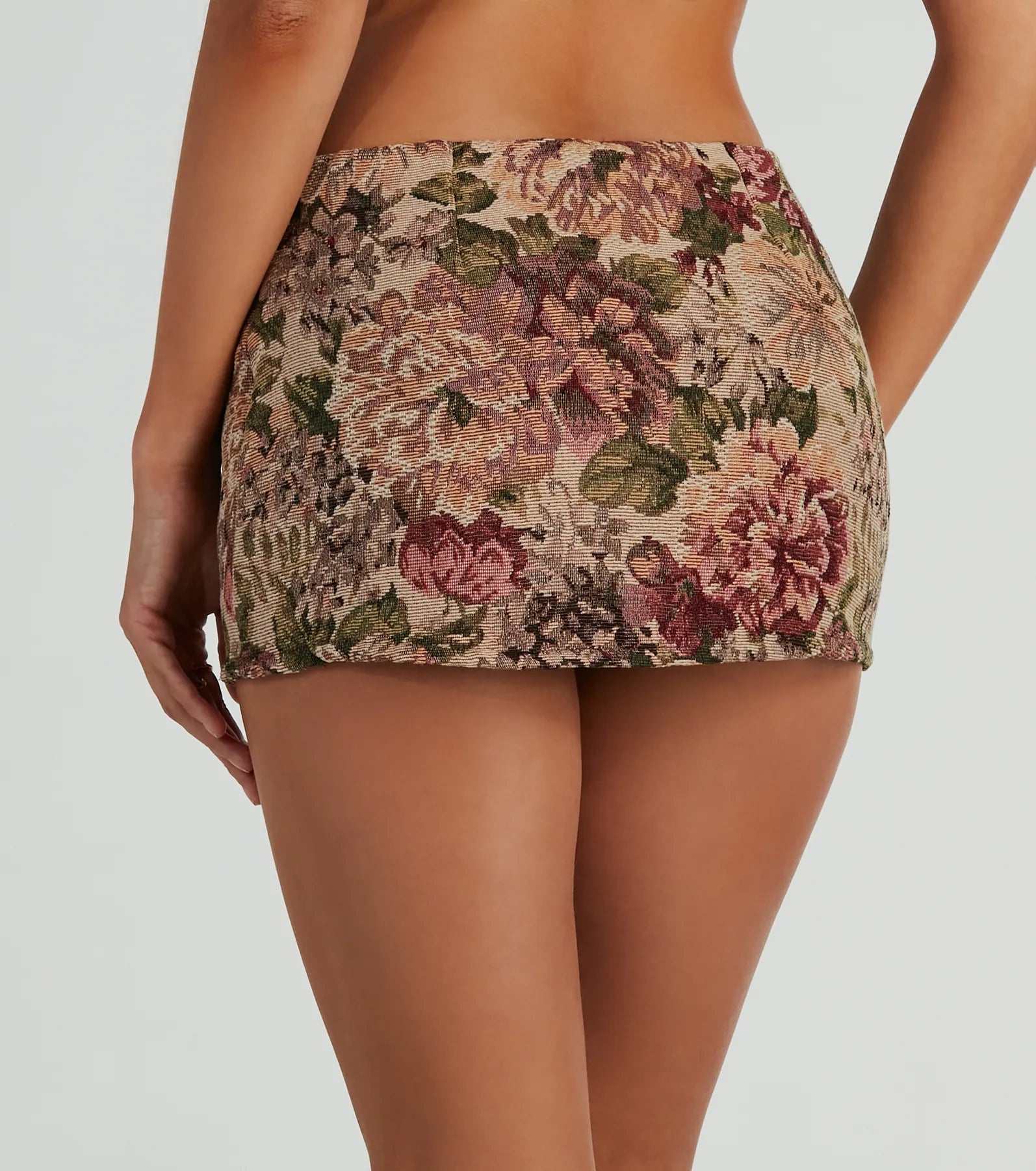 Premium Floral Tapestry Micro Mini Skort - Ultimate Style Statement