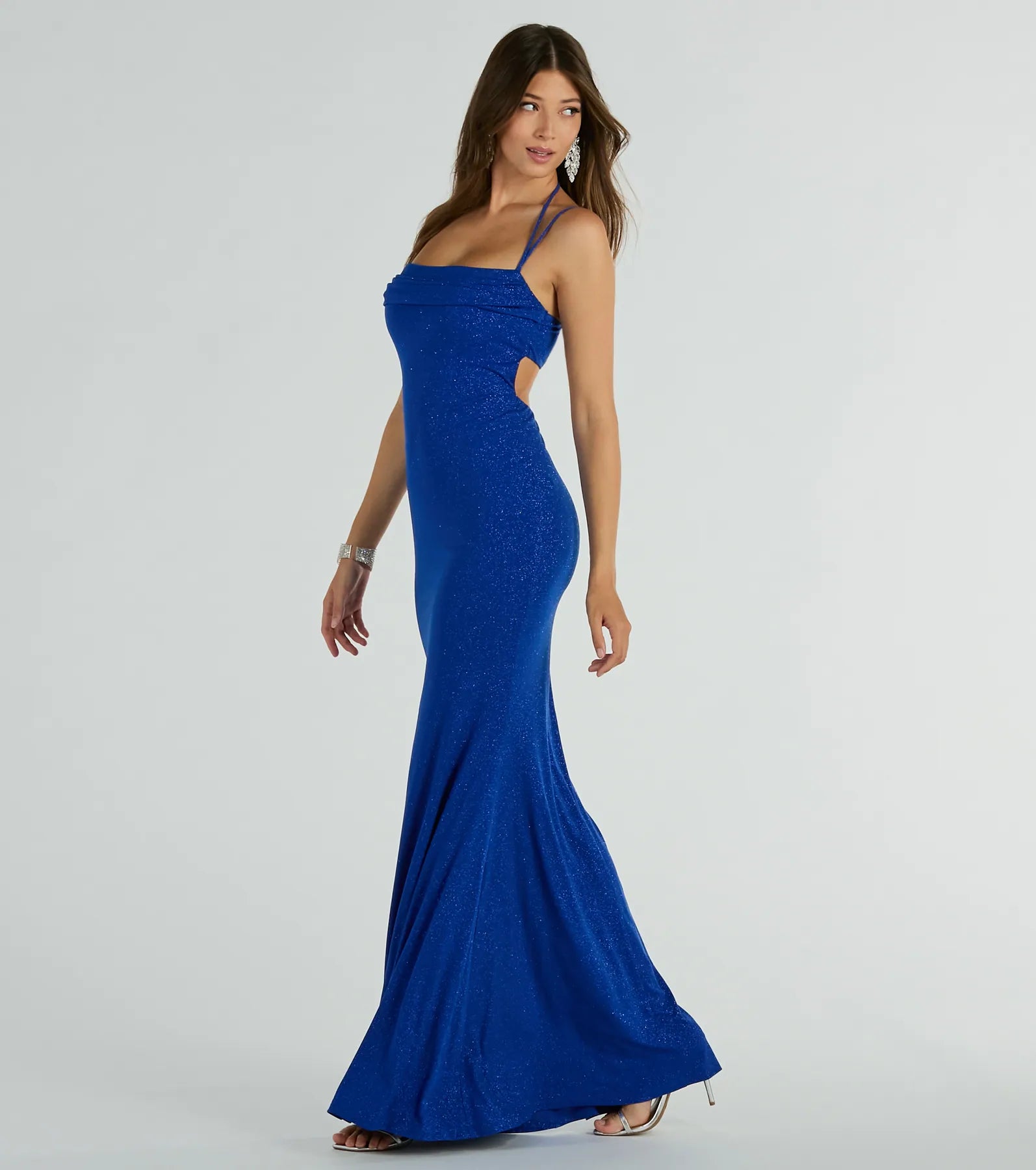 Premium Katerina Glitter Mermaid Evening Gown