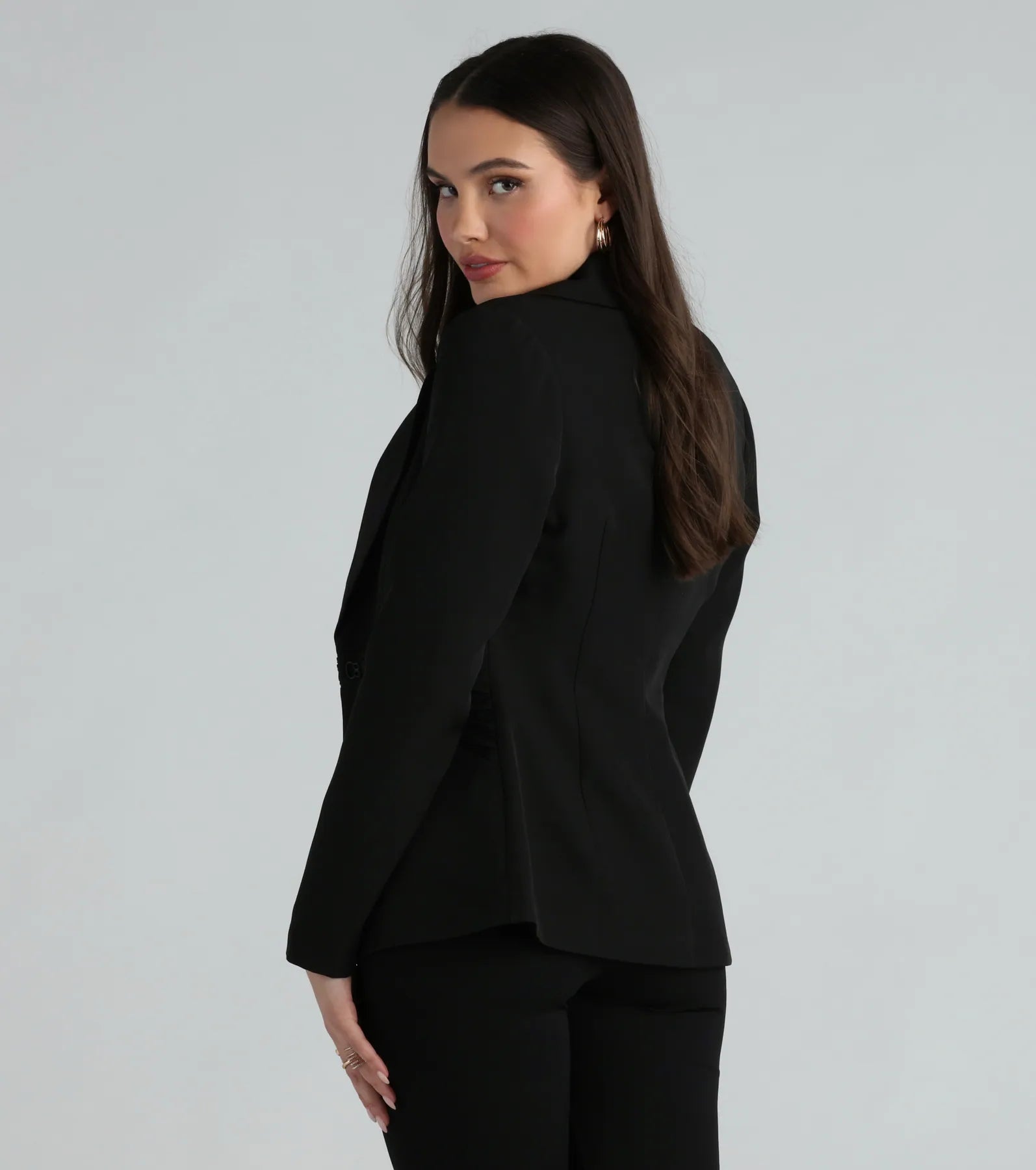 Premium Business Chic Ruched Blazer