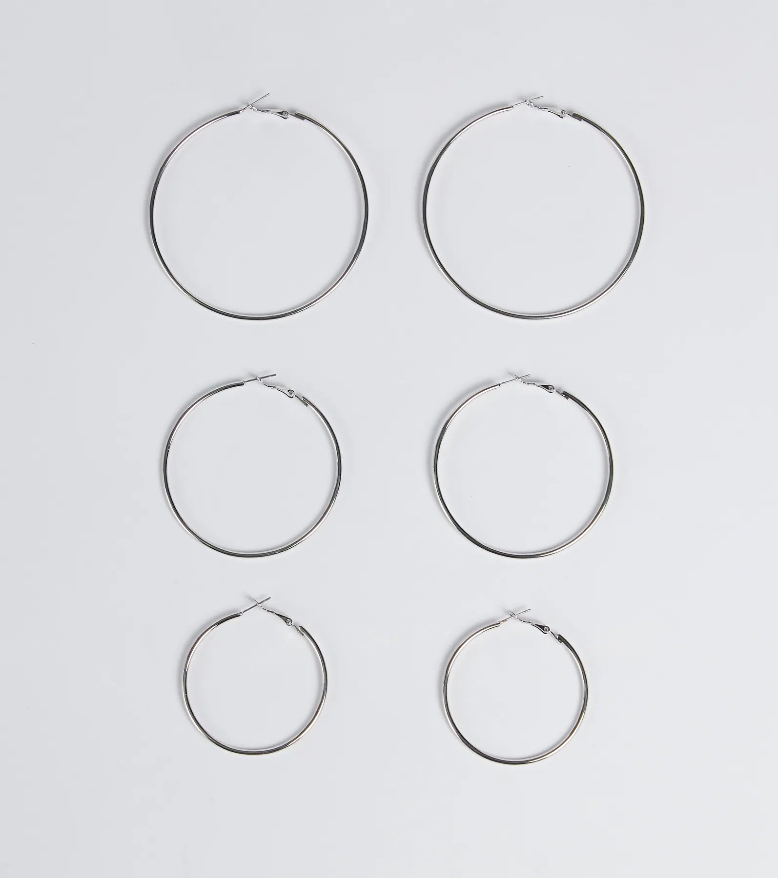 Ultimate Three-Pack Hoop Earrings Set | Sleek & Stylish