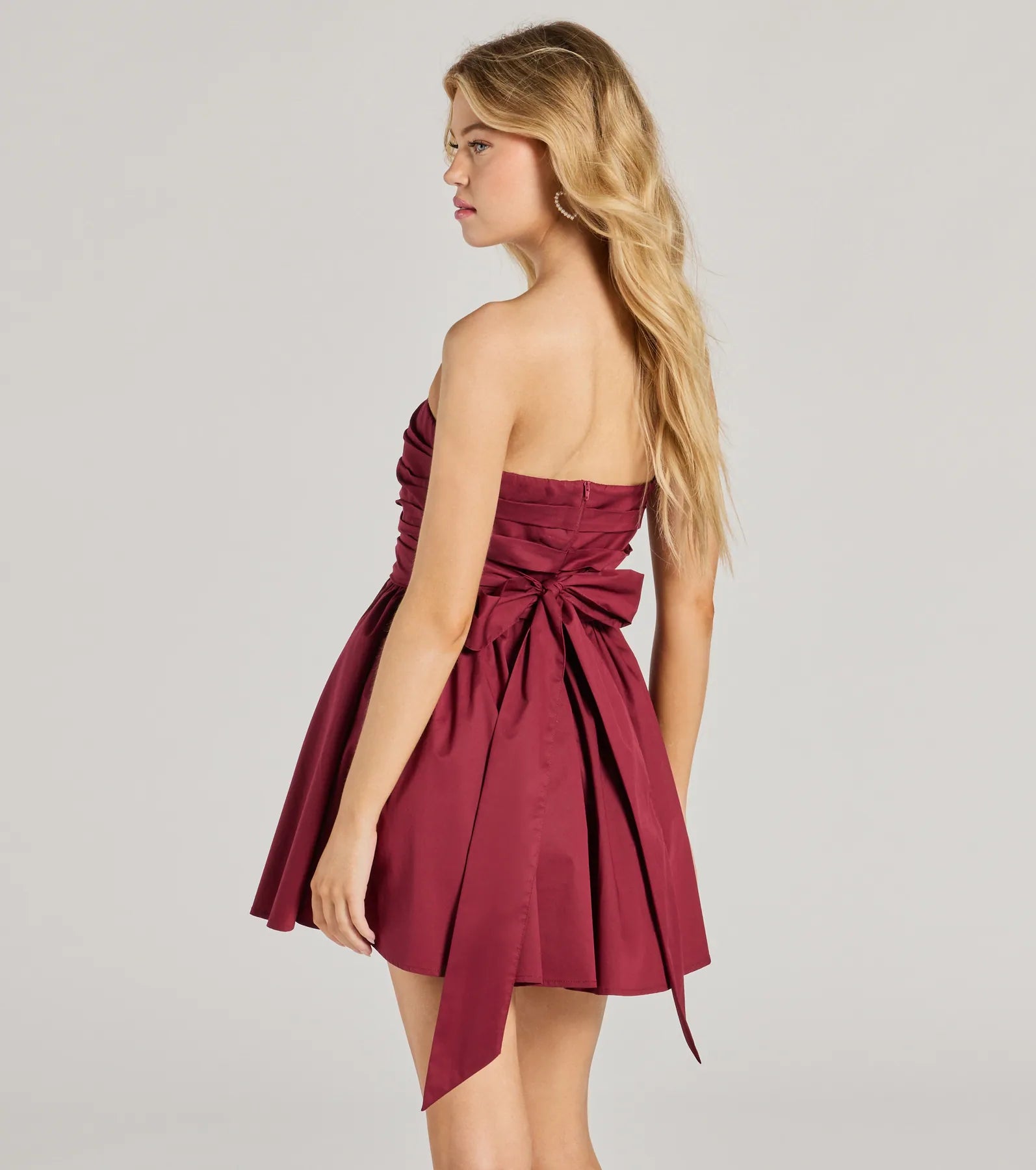 Premium Harper Strapless Tie-Back Skater Dress for Unforgettable Nights