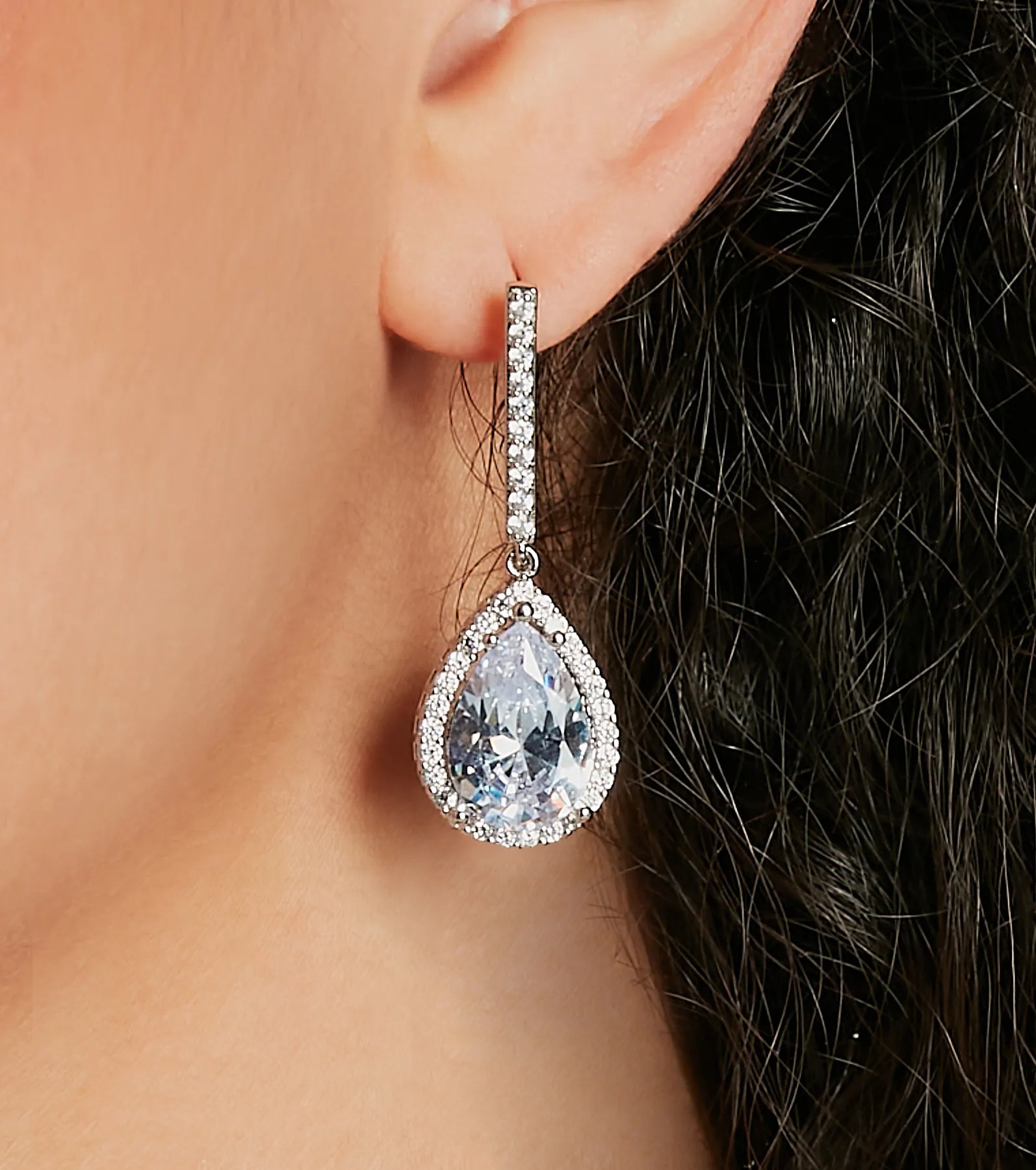 Premium Glam Rhinestone Teardrop Earrings - Ultimate Sparkle for Formal Events