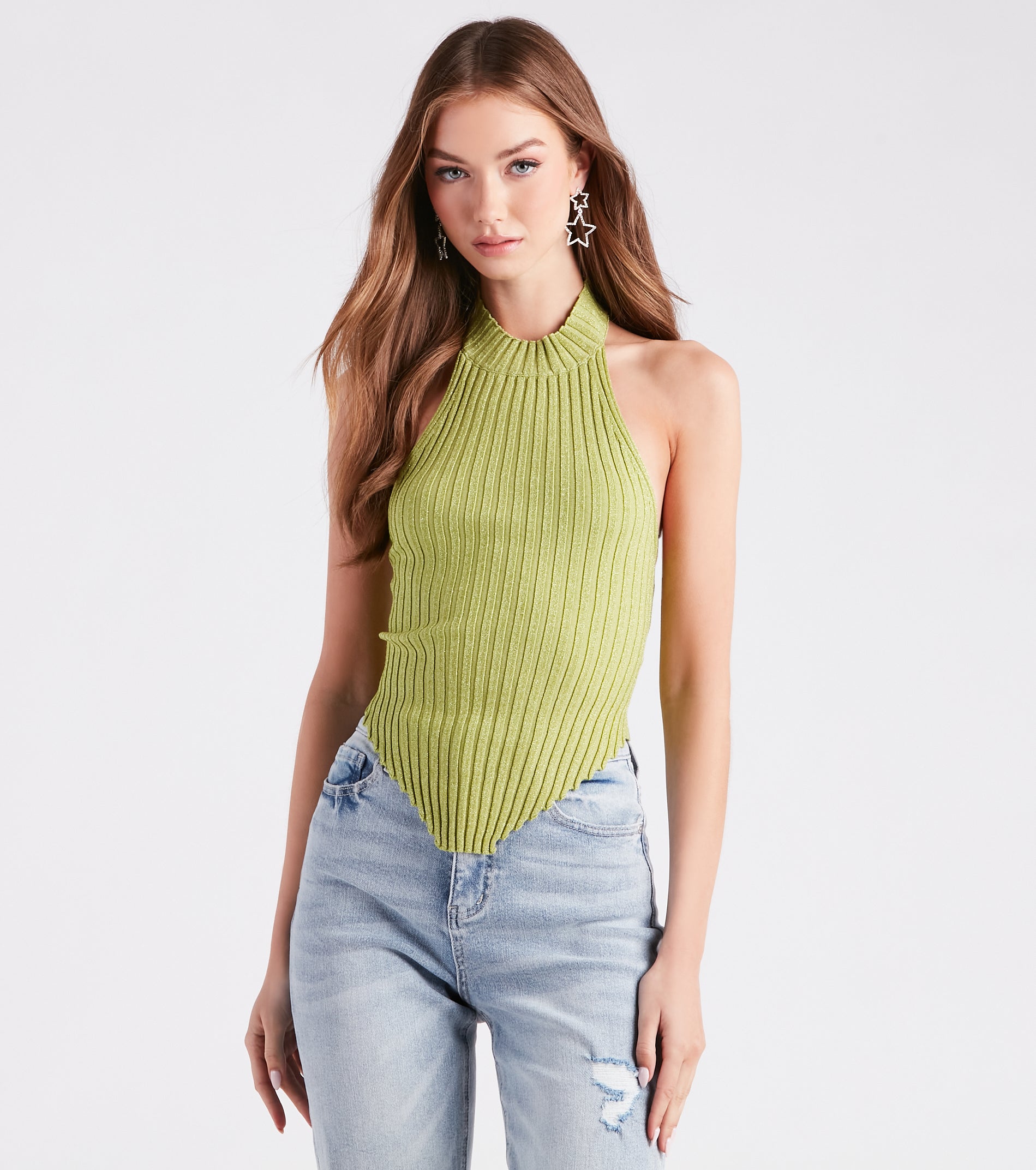 Premium Summer Glow Asymmetric Halter Top - Ultimate Style Upgrade