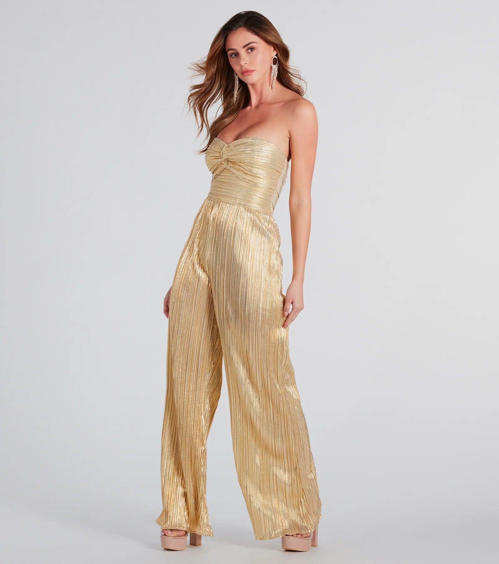 Ultimate Metallic Strapless Jumpsuit - Turn Heads in Style