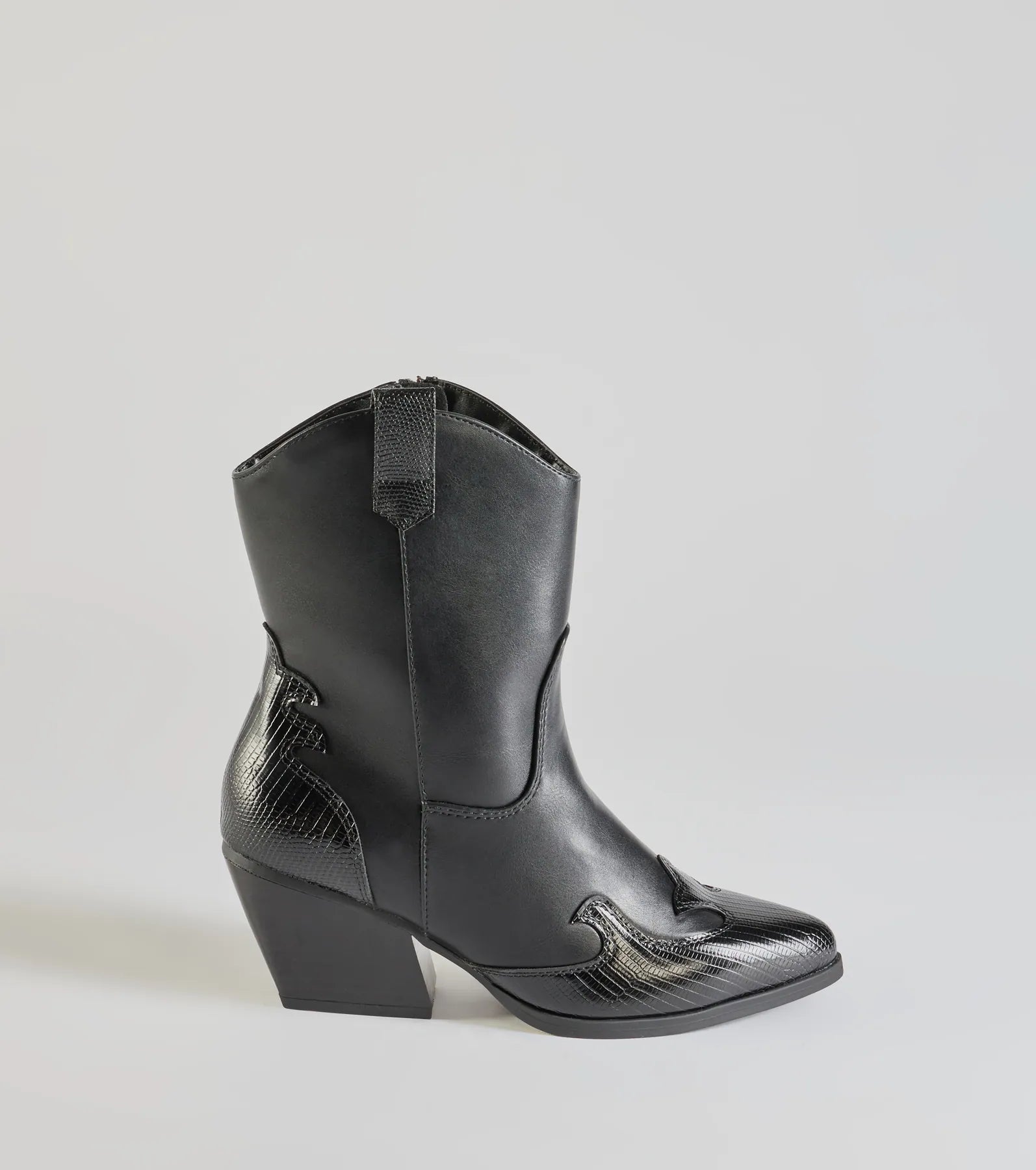 Premium Faux Leather Western Booties - Ultimate Style Upgrade