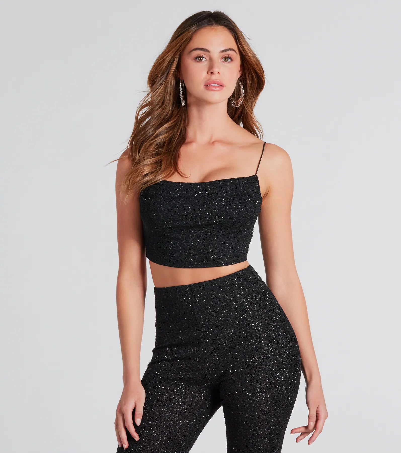 Ultimate Glitter Crop Top - Shine Bright