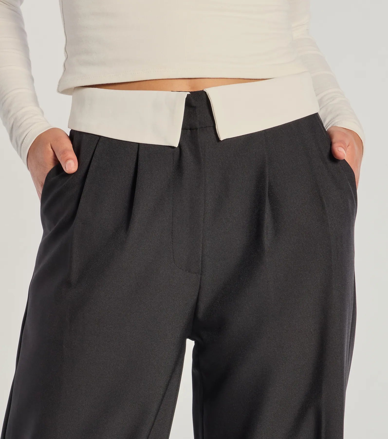 Ultimate Chic Contrast Wide-Leg Pants