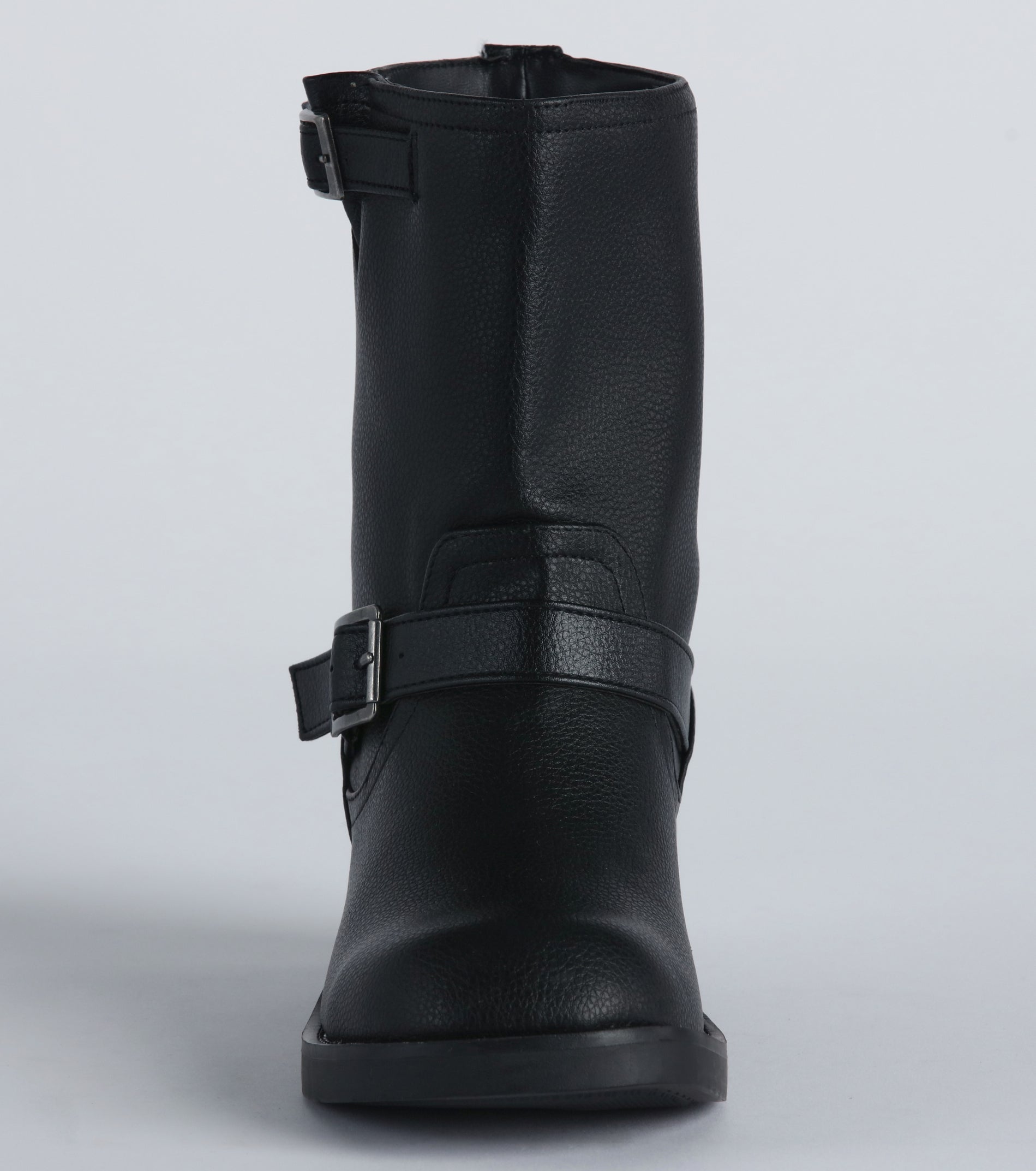 Ultimate Edge Faux Leather Biker Boots - Premium Style & Comfort