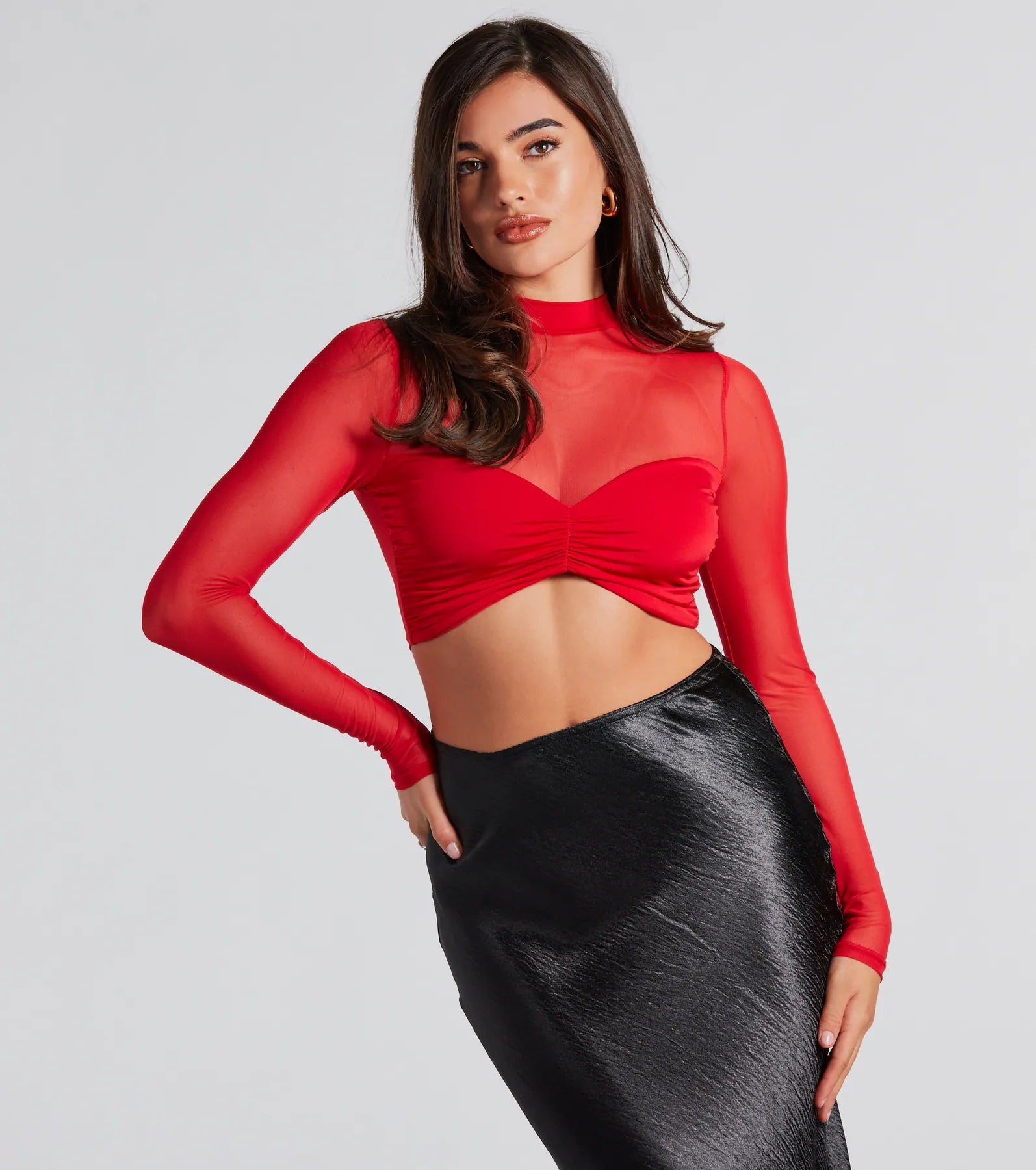 Ultimate Sheer Mesh Crop Top - Night Out Essential