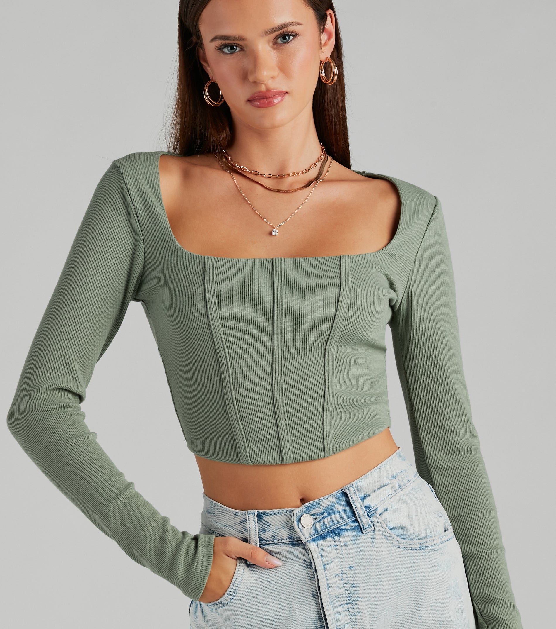 Ultimate Rib Knit Corset Crop Top - Elevate Your Style