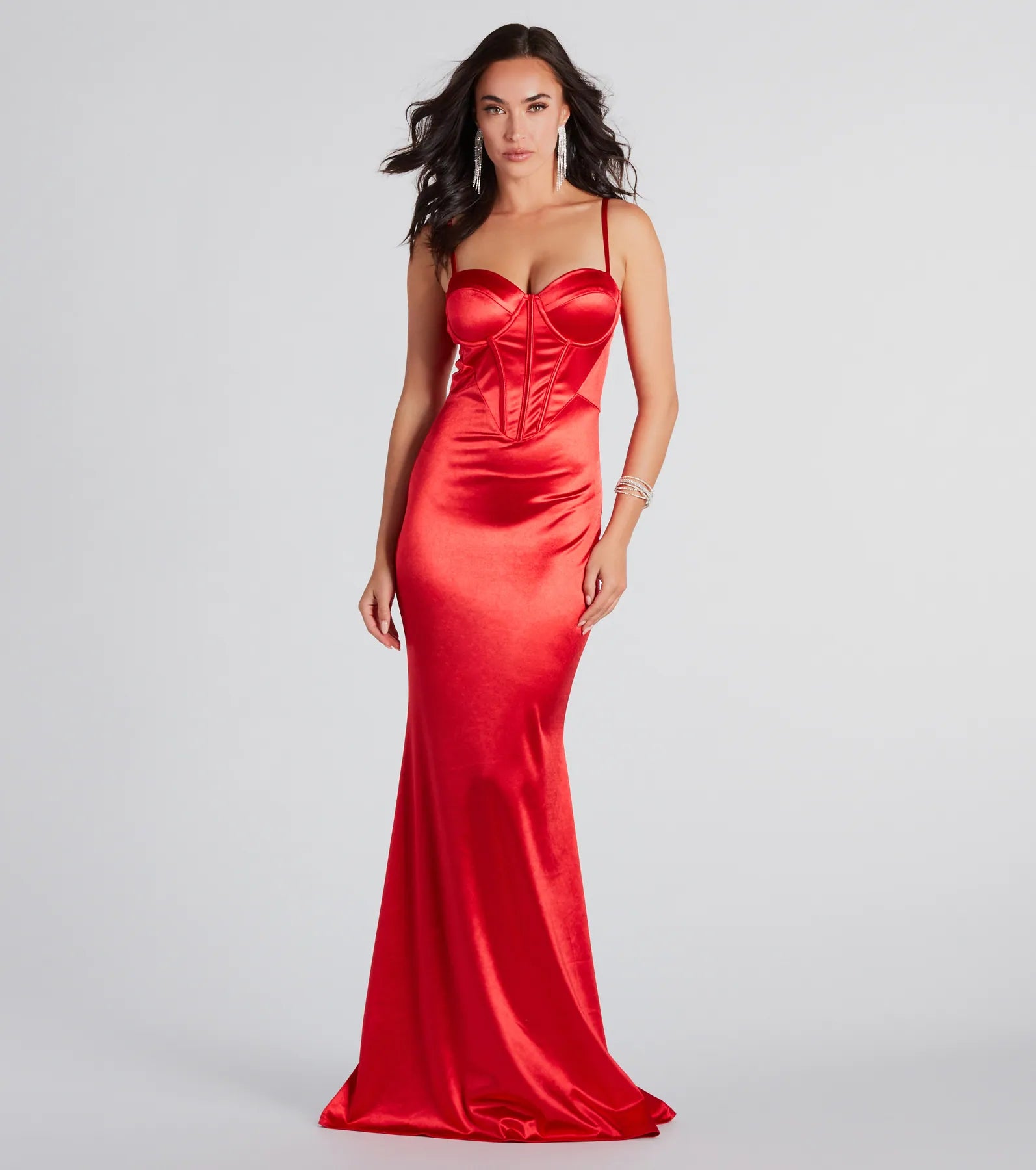 Premium Francine Elegant Satin Mermaid Gown