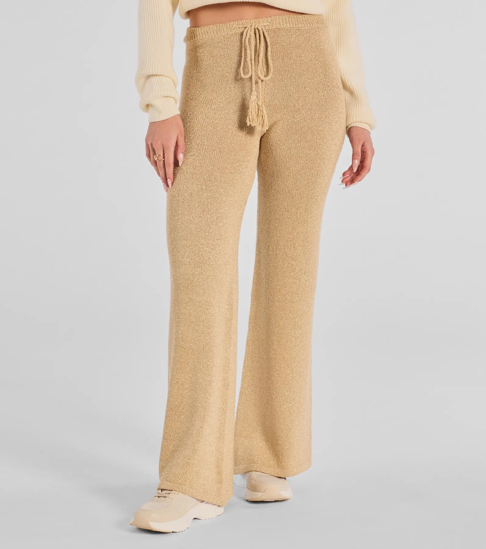 Premium Cozy Luxe Lurex Knit Pants - Ultimate Comfort & Style