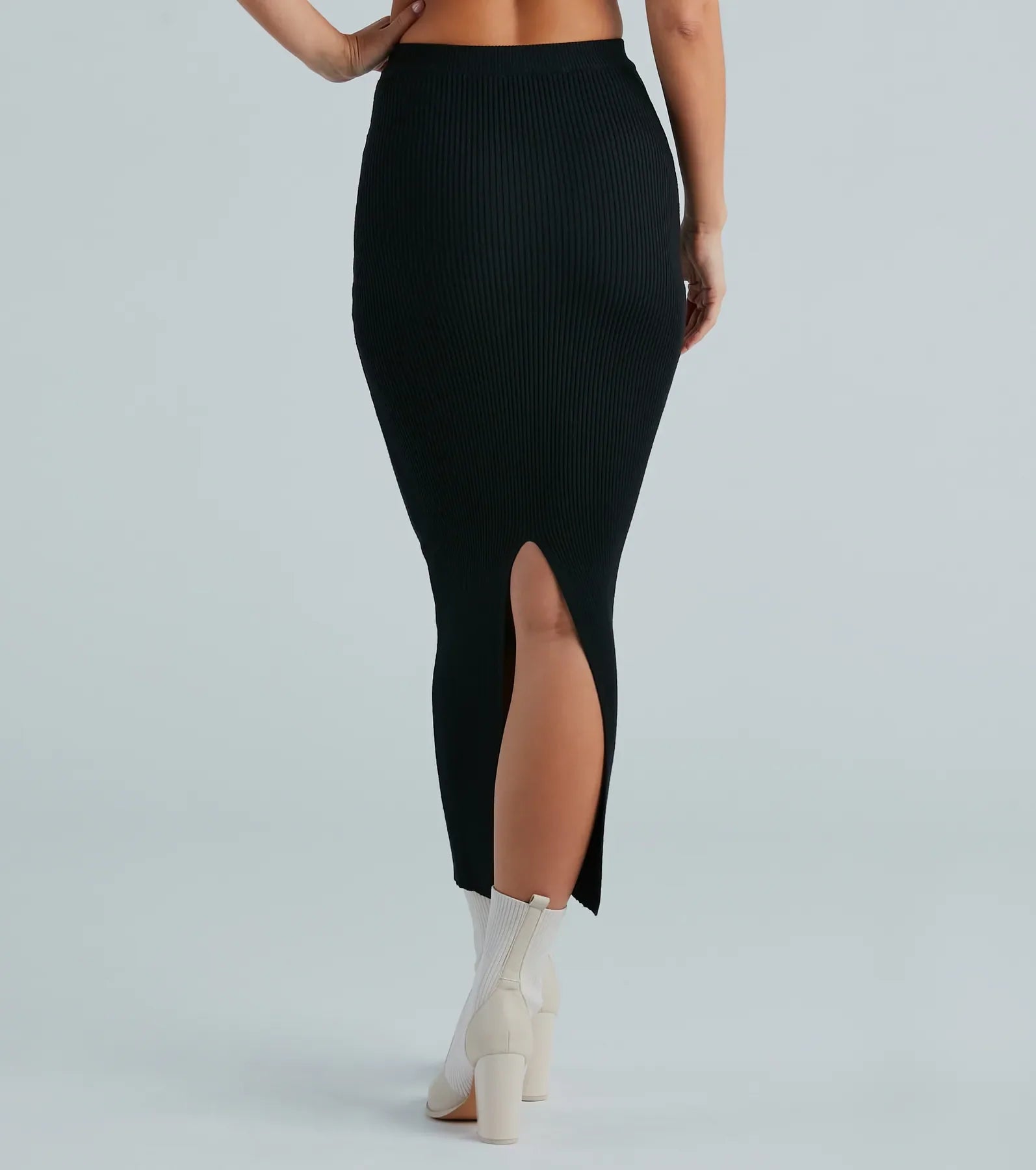 Ultimate Slay Sweater Knit Maxi Skirt - Premium Ribbed Elegance