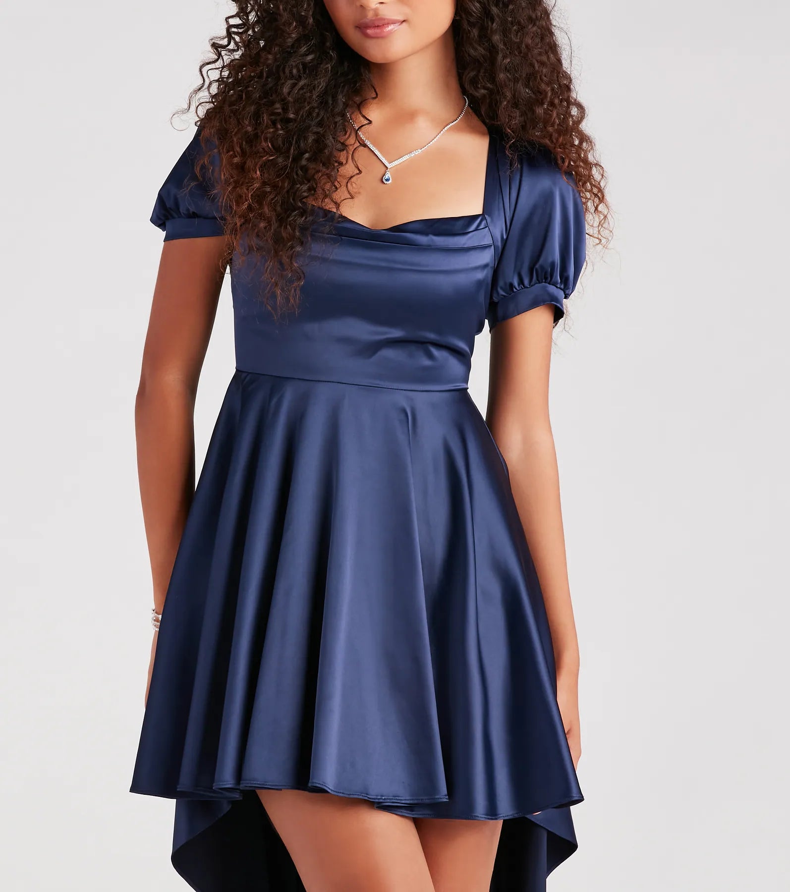 Ultimate Glamour Traci Satin High-Low Dress