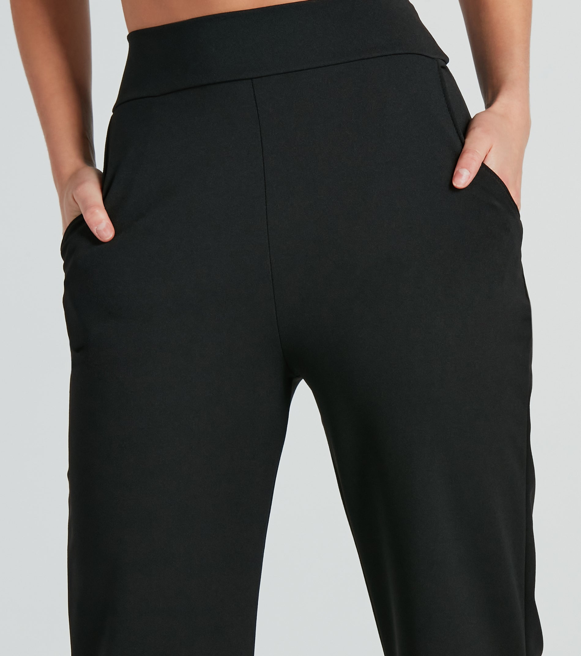 Premium Power Looks High-Rise Crepe Pants