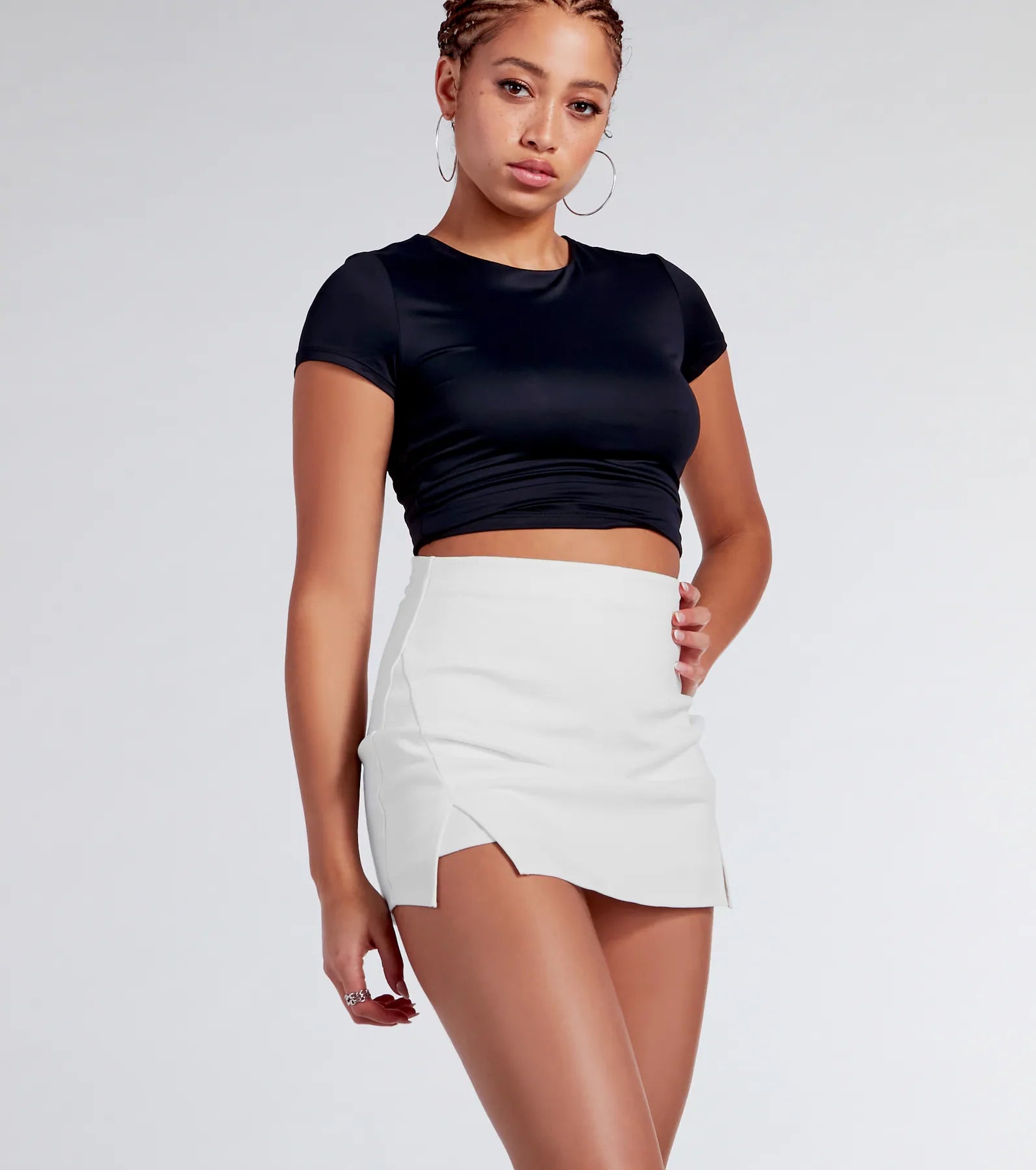 Ultimate Style Ponte Slit Mini Skort - Cute & Chic