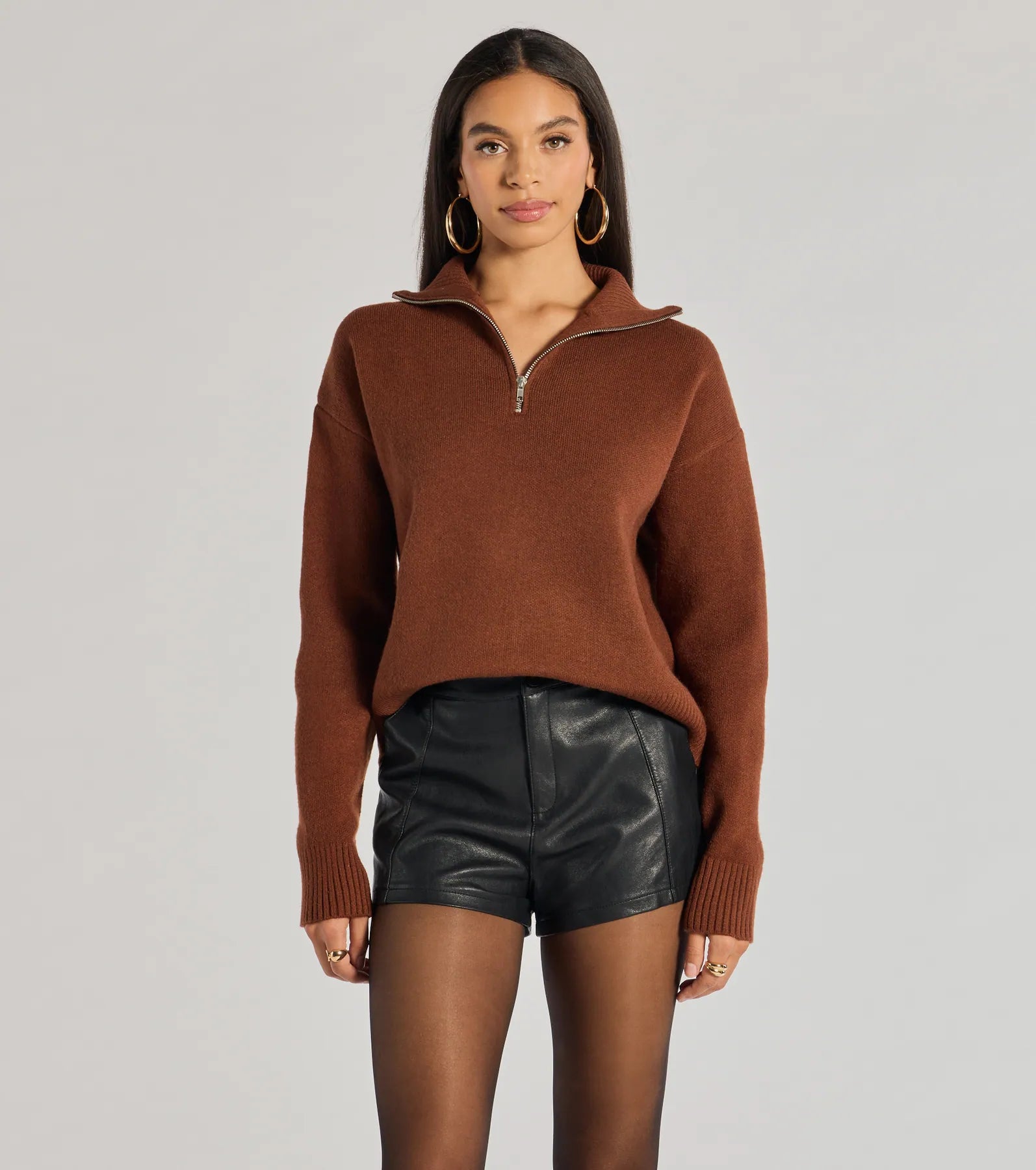 Premium Cozy Ribbed Knit Pullover - Oversized Fit