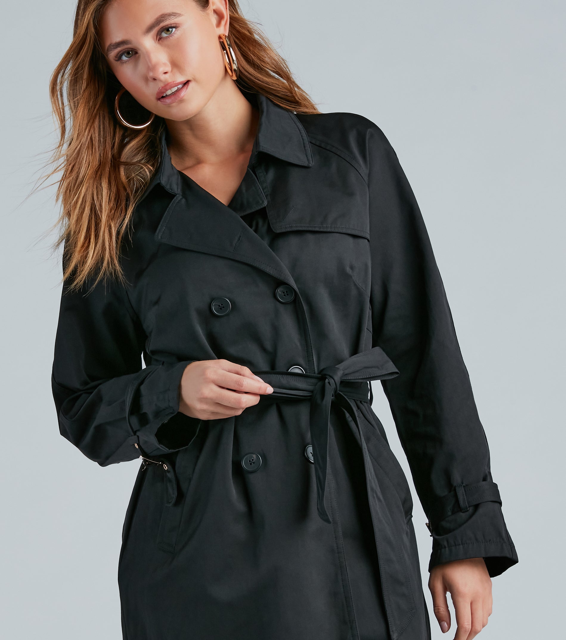 Ultimate Elegance Double-Breasted Trench Coat