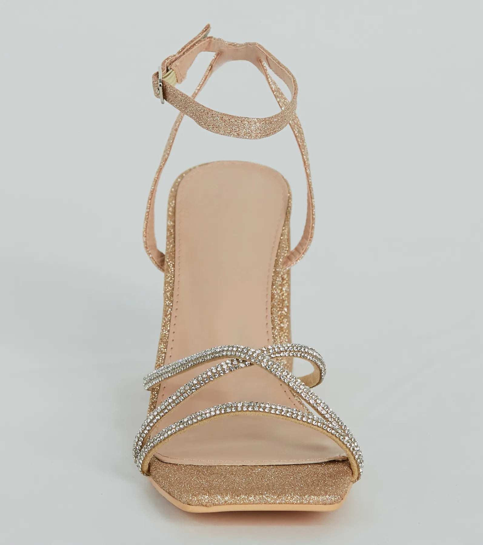 Ultimate Glamour Strappy Block Heels - Shine Bright at Every Event