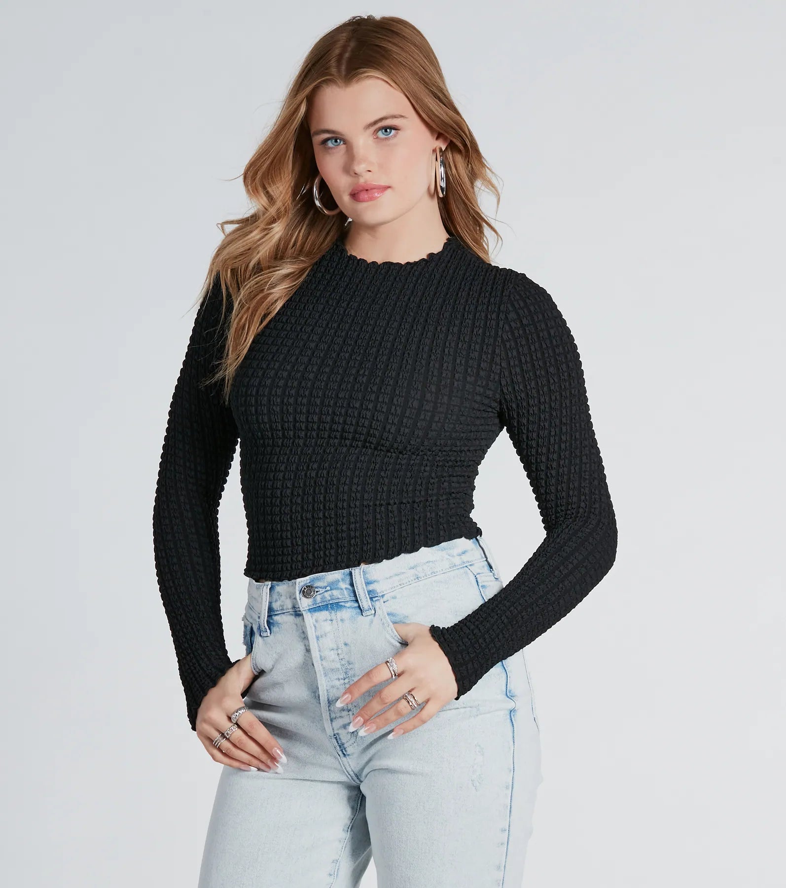 Premium Textured Knit Crop Top - Ultimate Wardrobe Essential