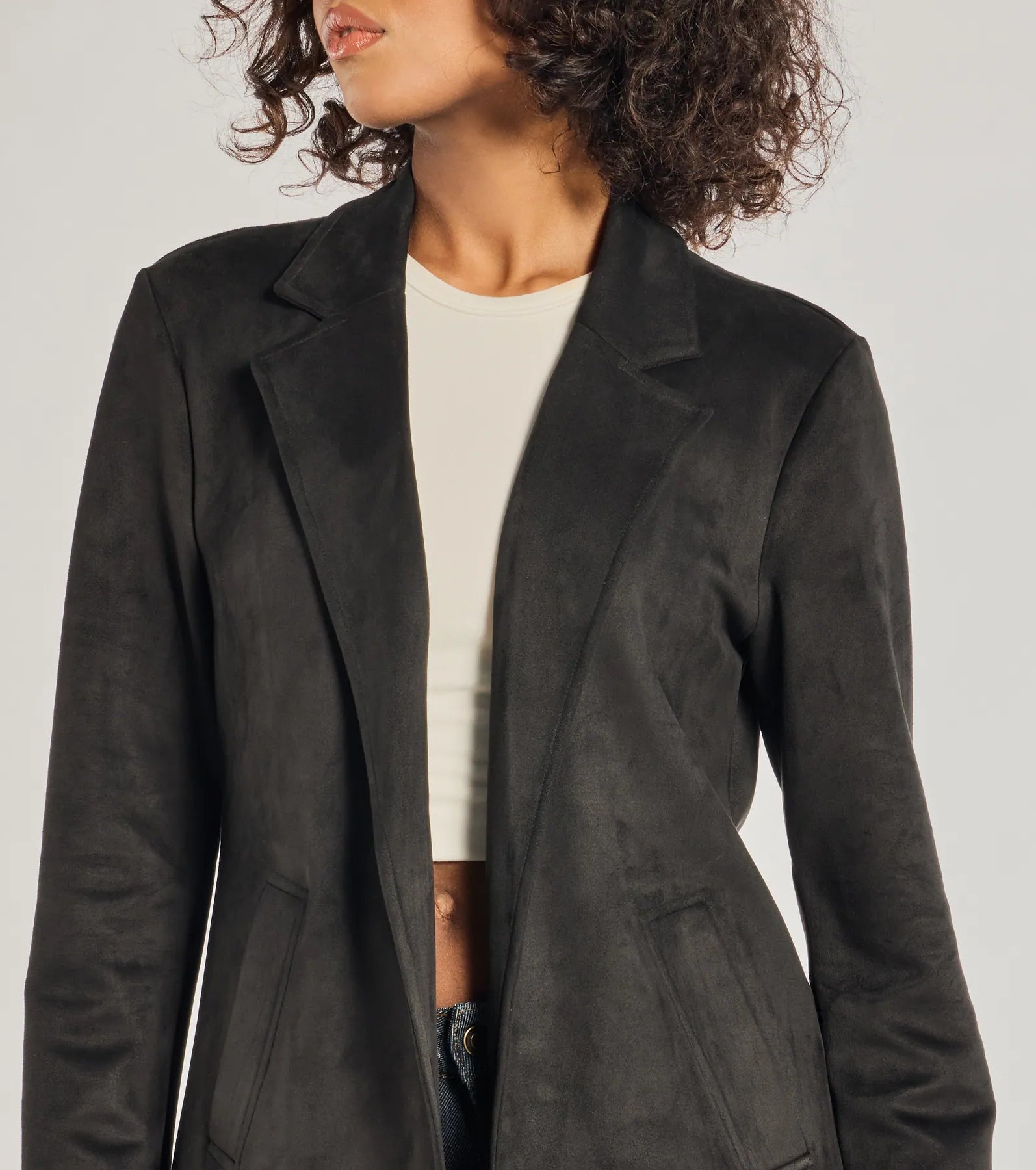 Premium Faux Suede Long Blazer - Ultimate Style Upgrade