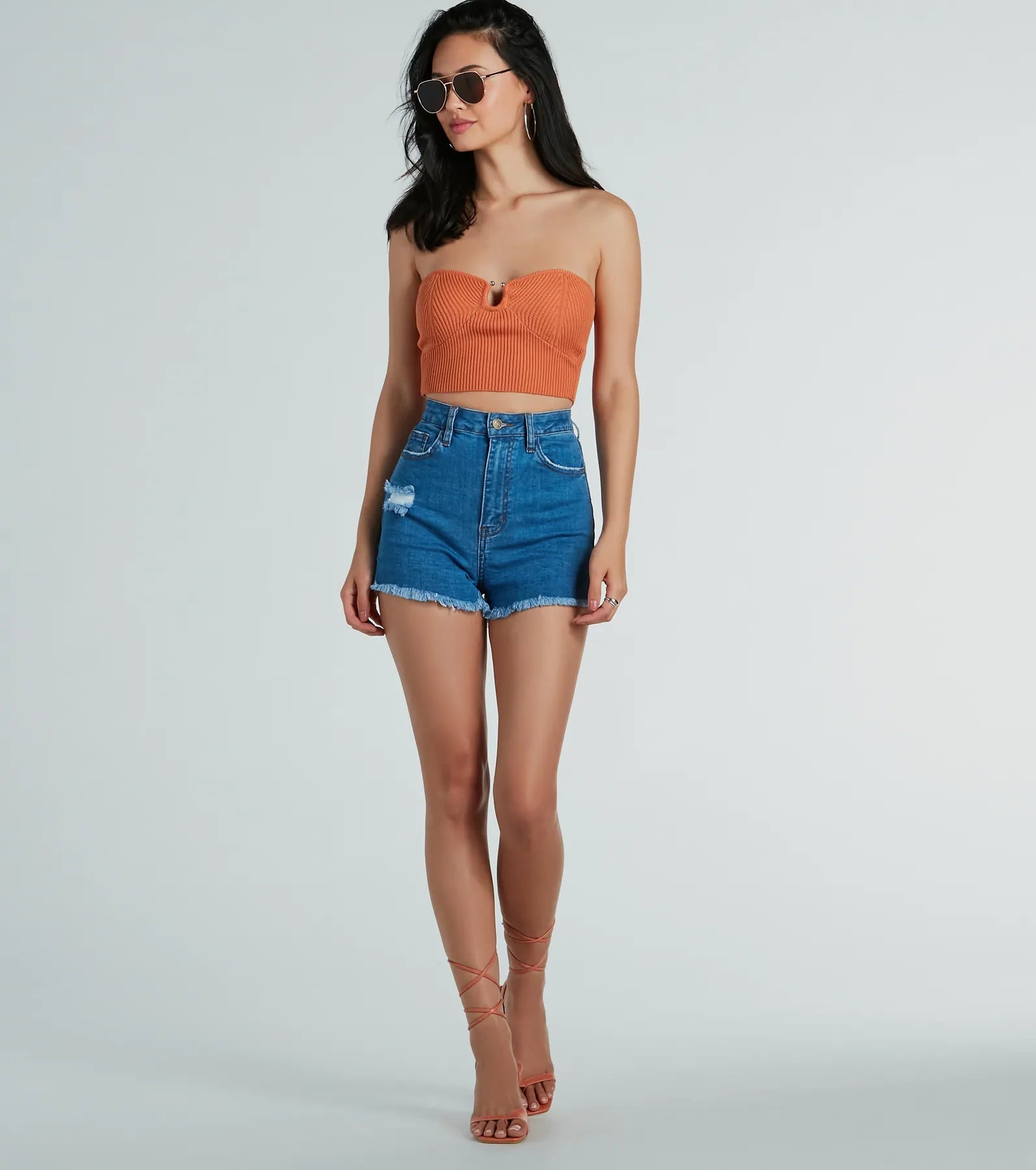 Ultimate Ribbed Knit Tube Crop Top - Premium Strapless Design