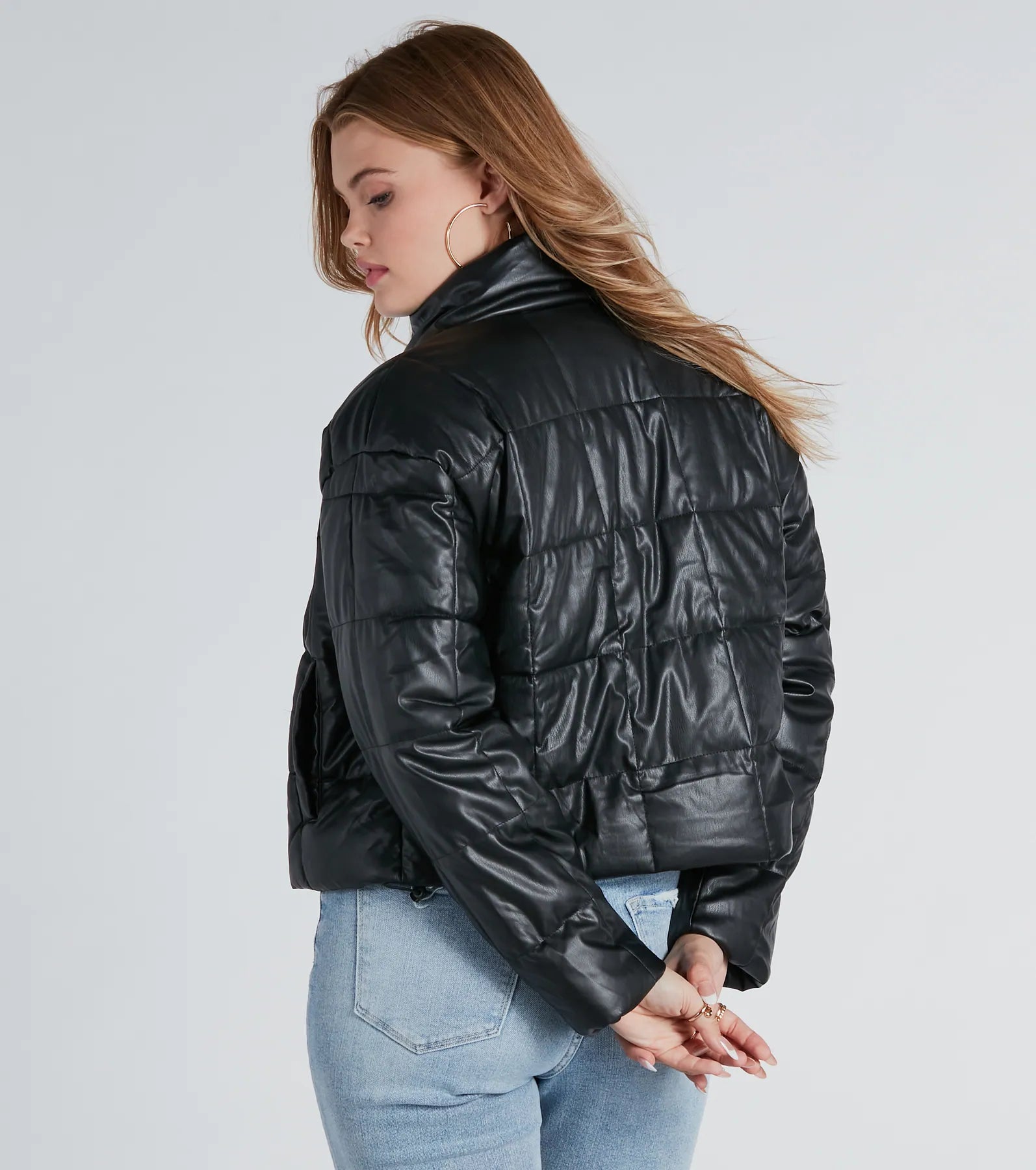 Premium Faux Leather Puffer Jacket - Ultimate Winter Style