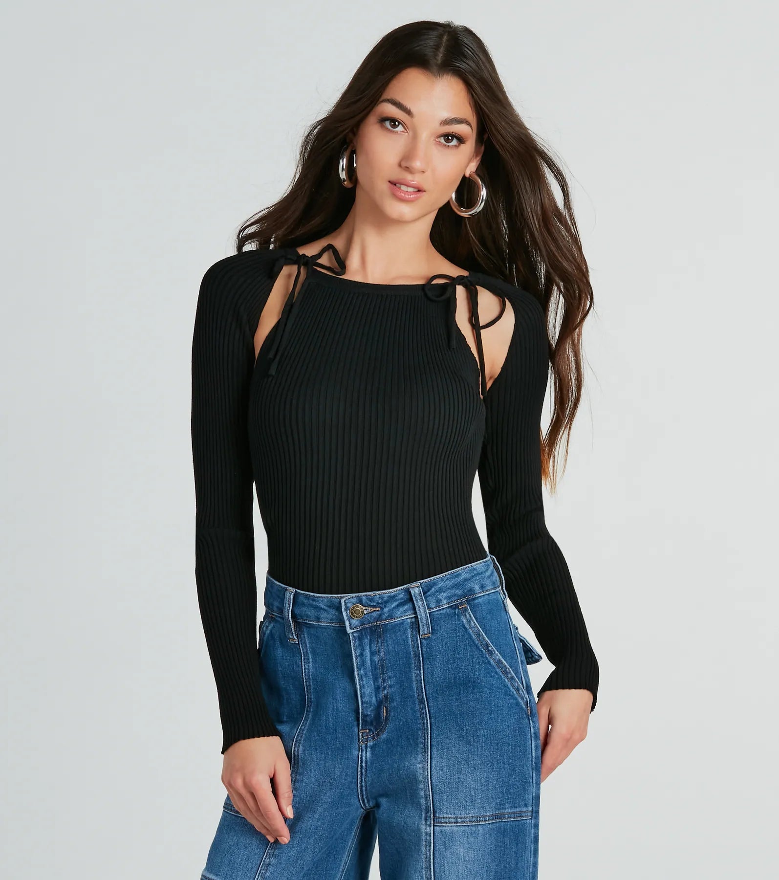 Premium Cozy Allure Cutout Sweater Top - Ultimate Chic Style