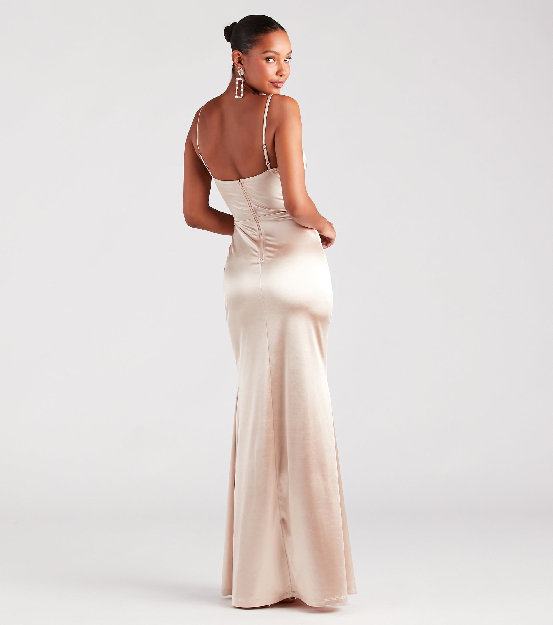 Rae Premium Satin Mermaid Evening Gown