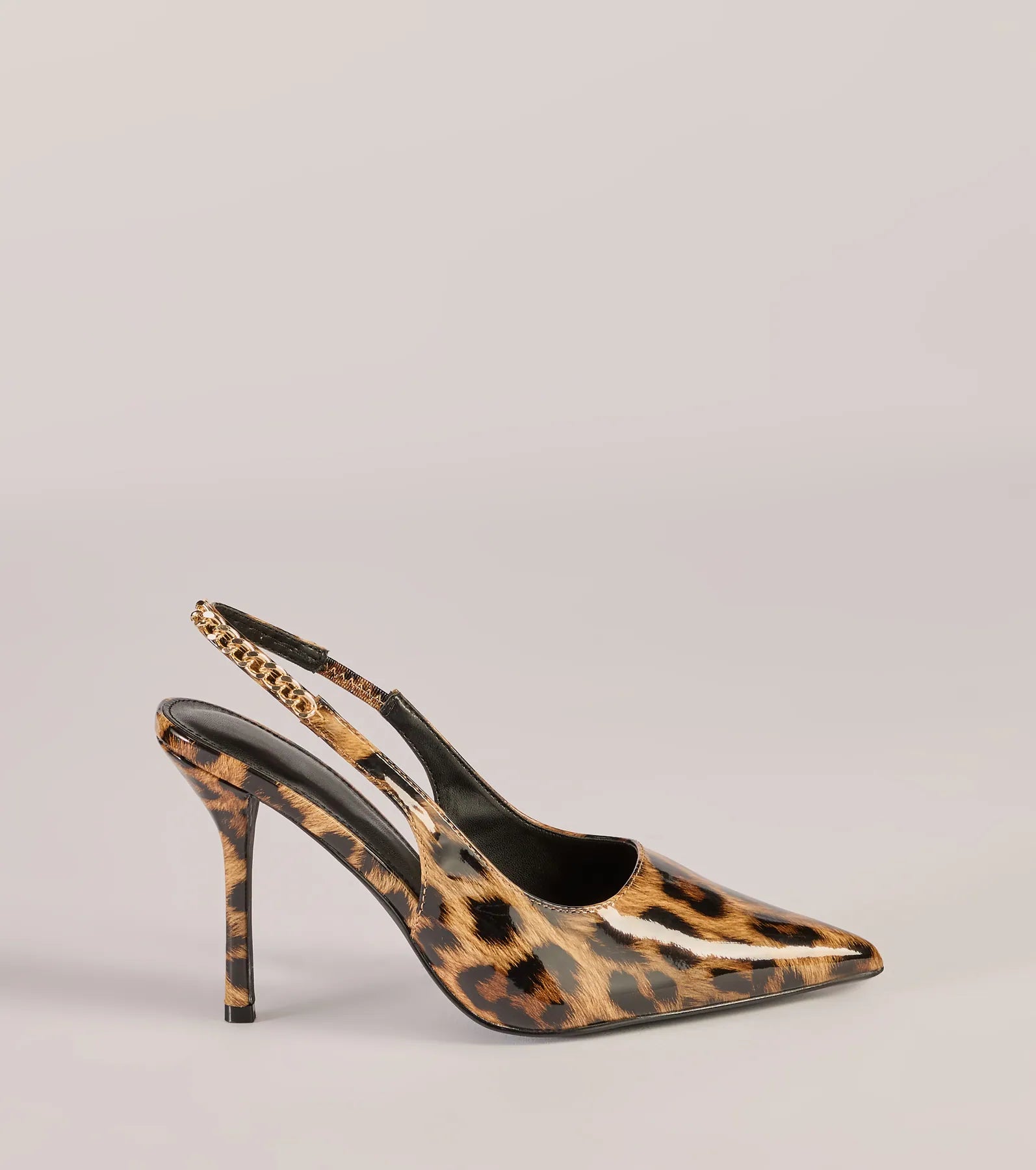 Premium Wild Glam Leopard Print Slingback Heels