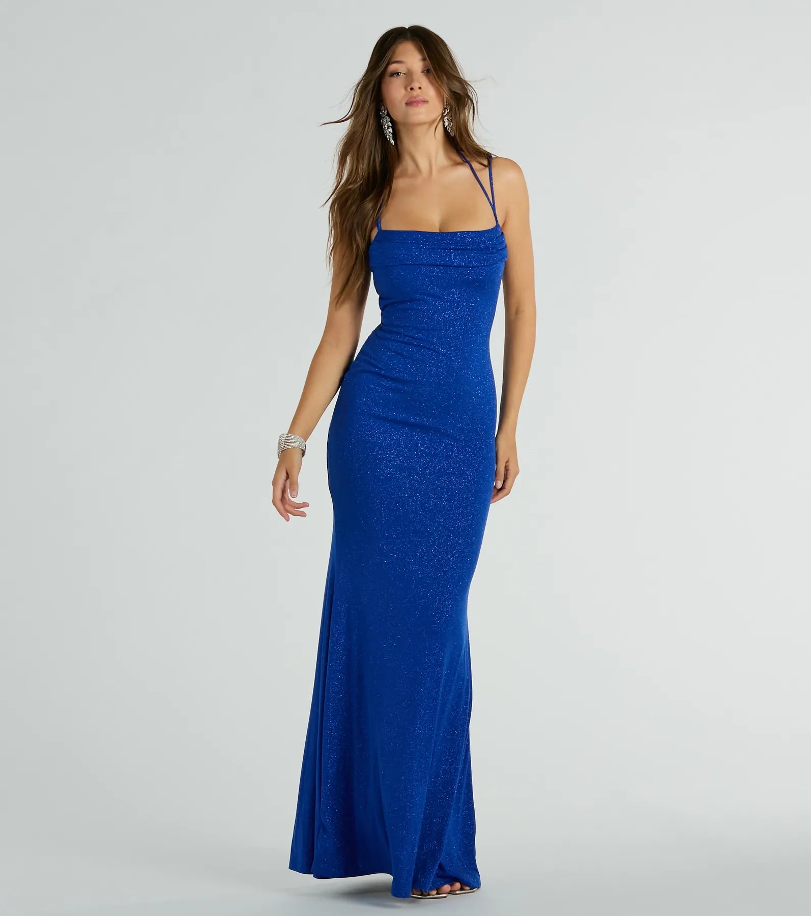 Premium Katerina Glitter Mermaid Evening Gown