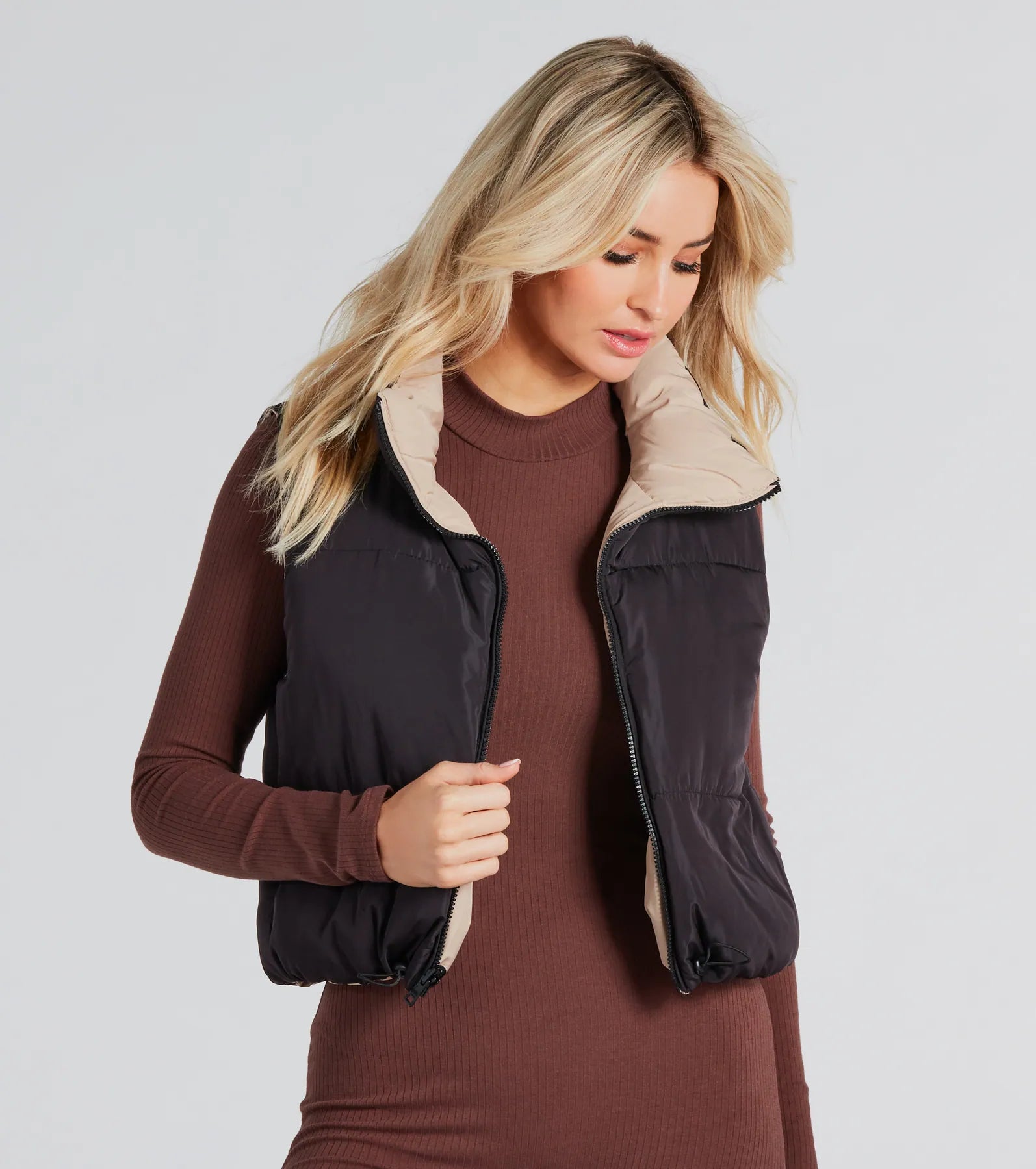 Ultimate Mood-Reversible Puffer Crop Vest