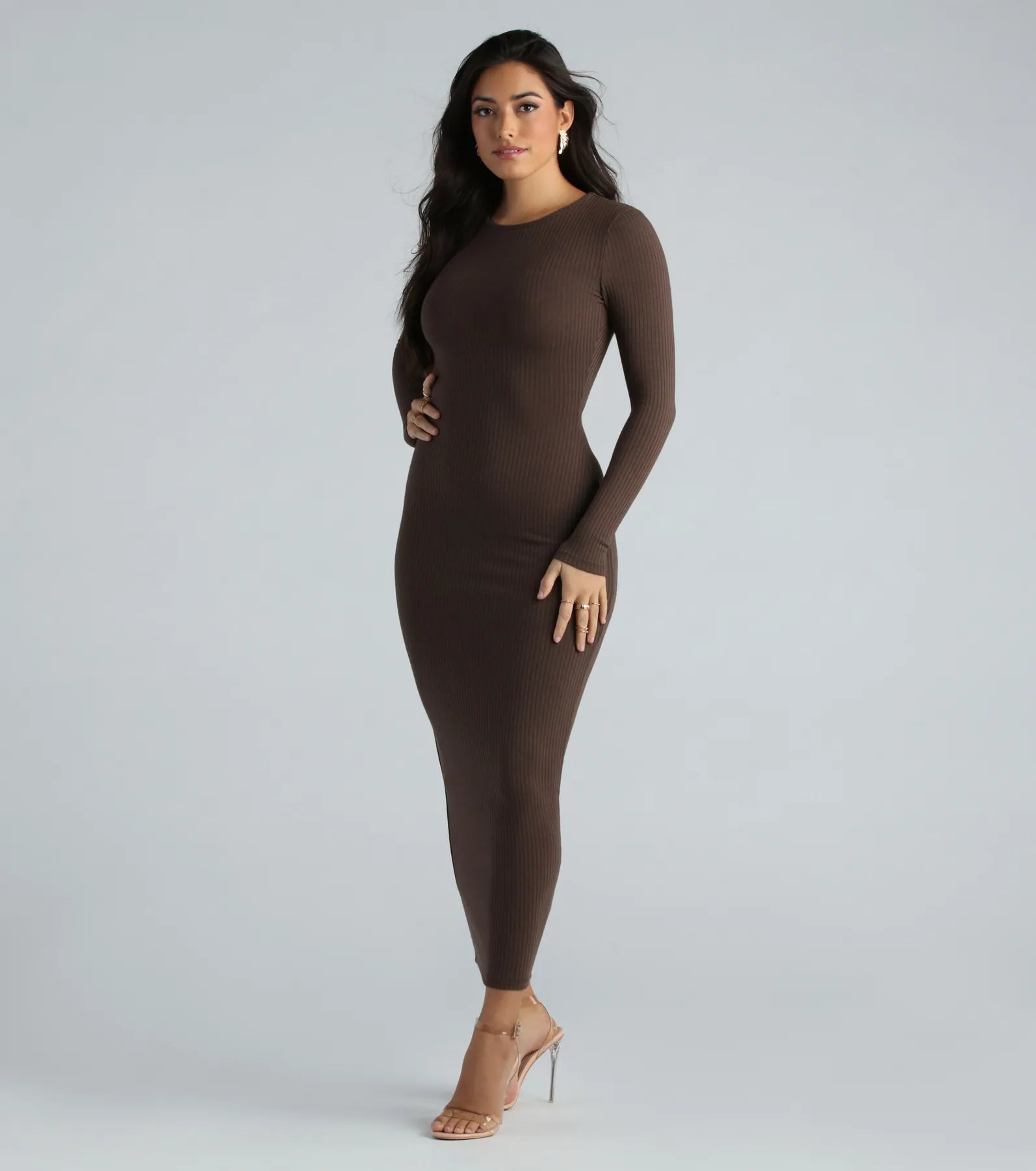 Ultimate Showstopper Long Sleeve Maxi Dress