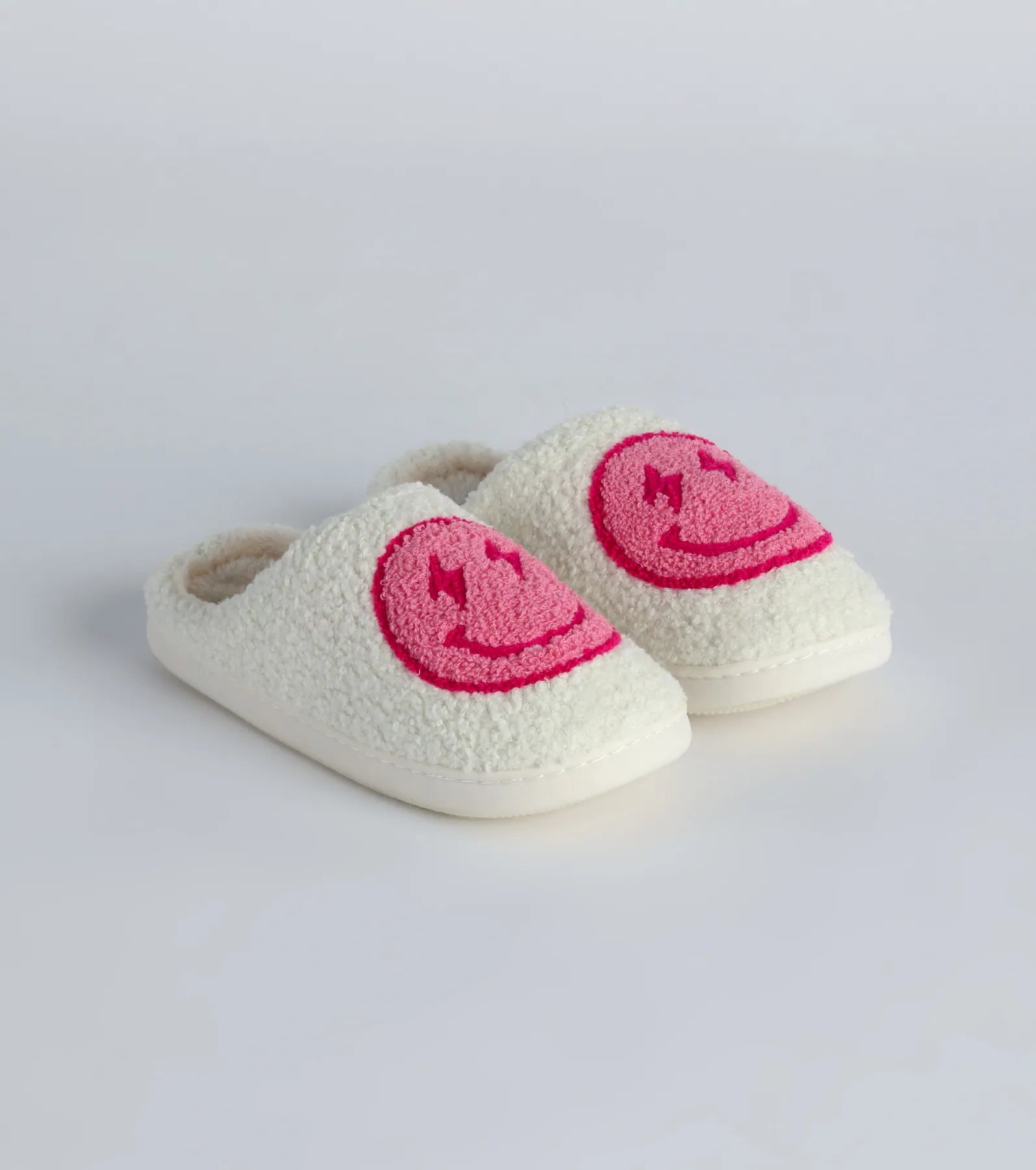 Ultimate Cozy Happy Face Sherpa Slippers