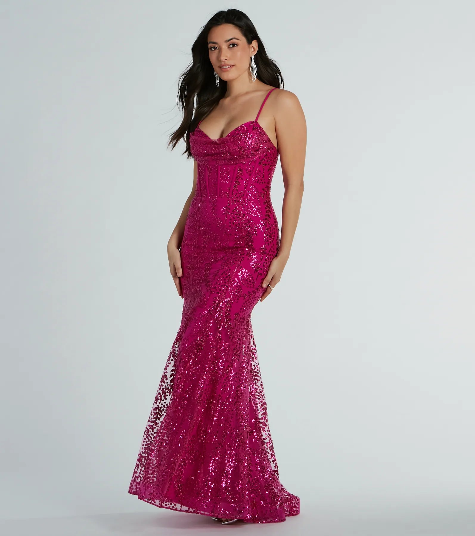 Anna Premium Glitter Sequin Mermaid Evening Gown