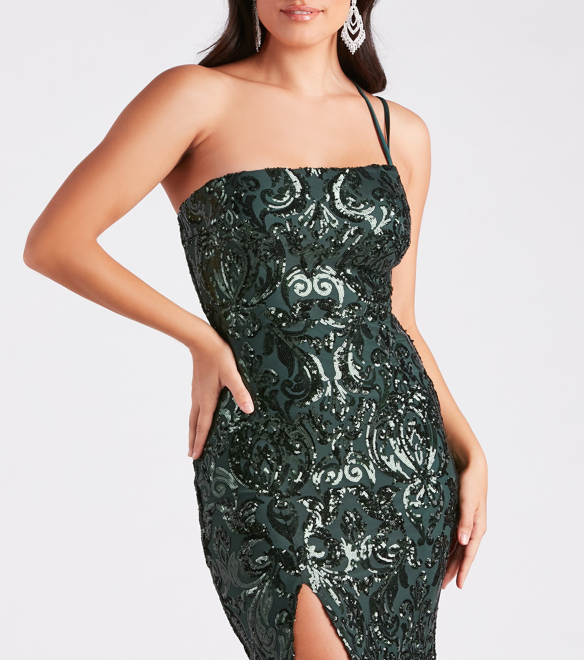 Tilda Premium Sequin Glam Midi Dress