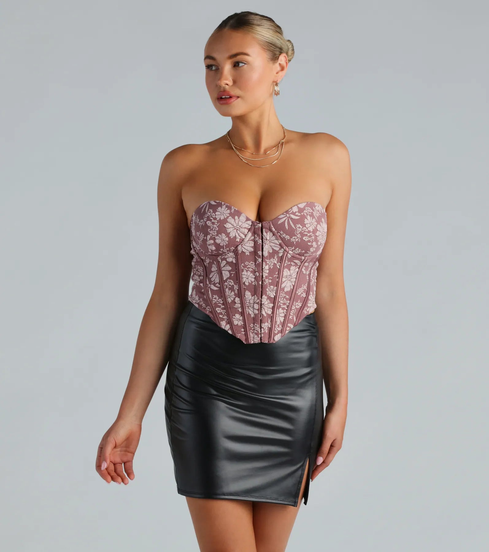 Ultimate Sultry Hour Strapless Jacquard Bustier