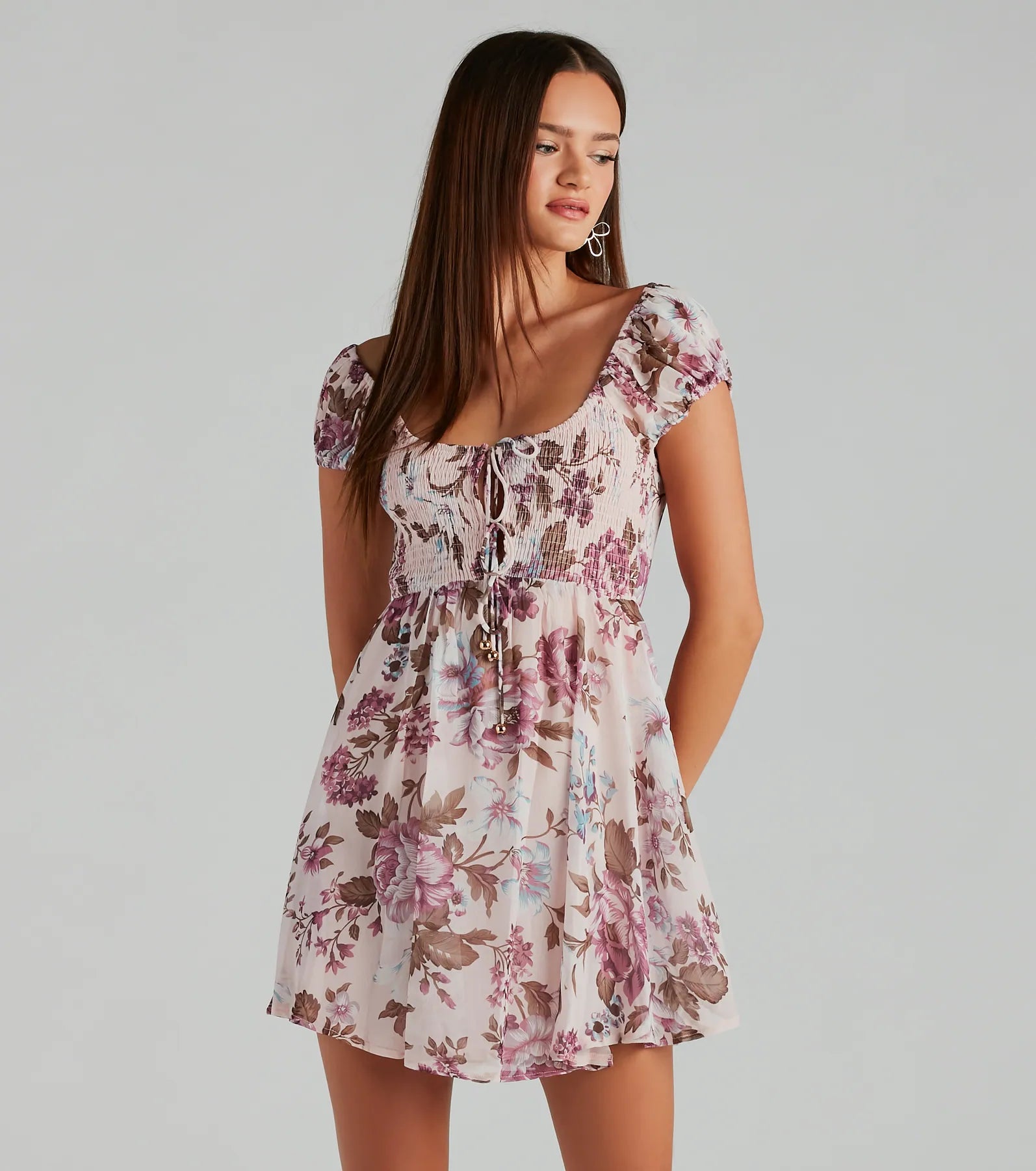 Ultimate Floral Chiffon Skater Dress - Elegant & Feminine