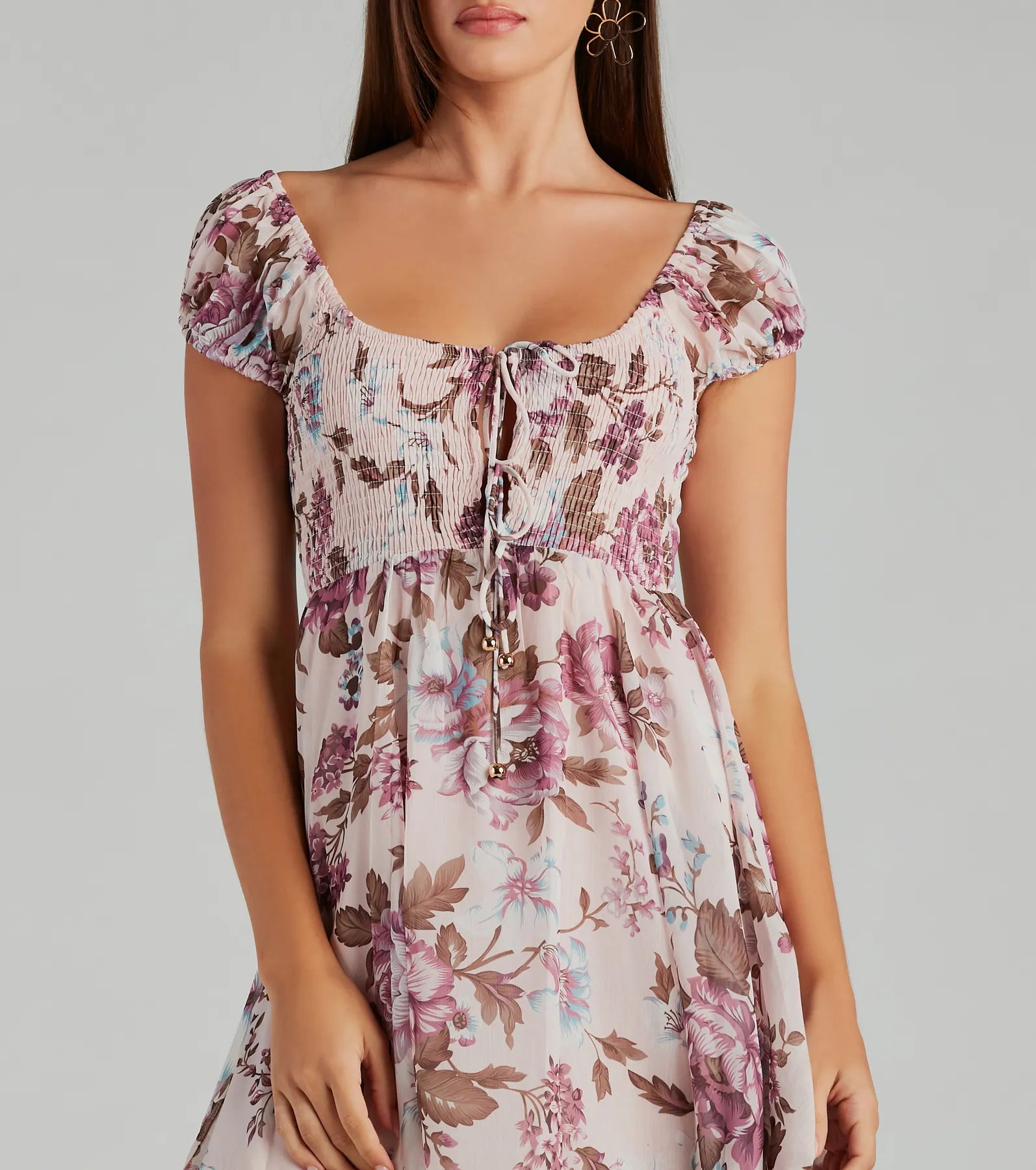 Ultimate Floral Chiffon Skater Dress - Elegant & Feminine