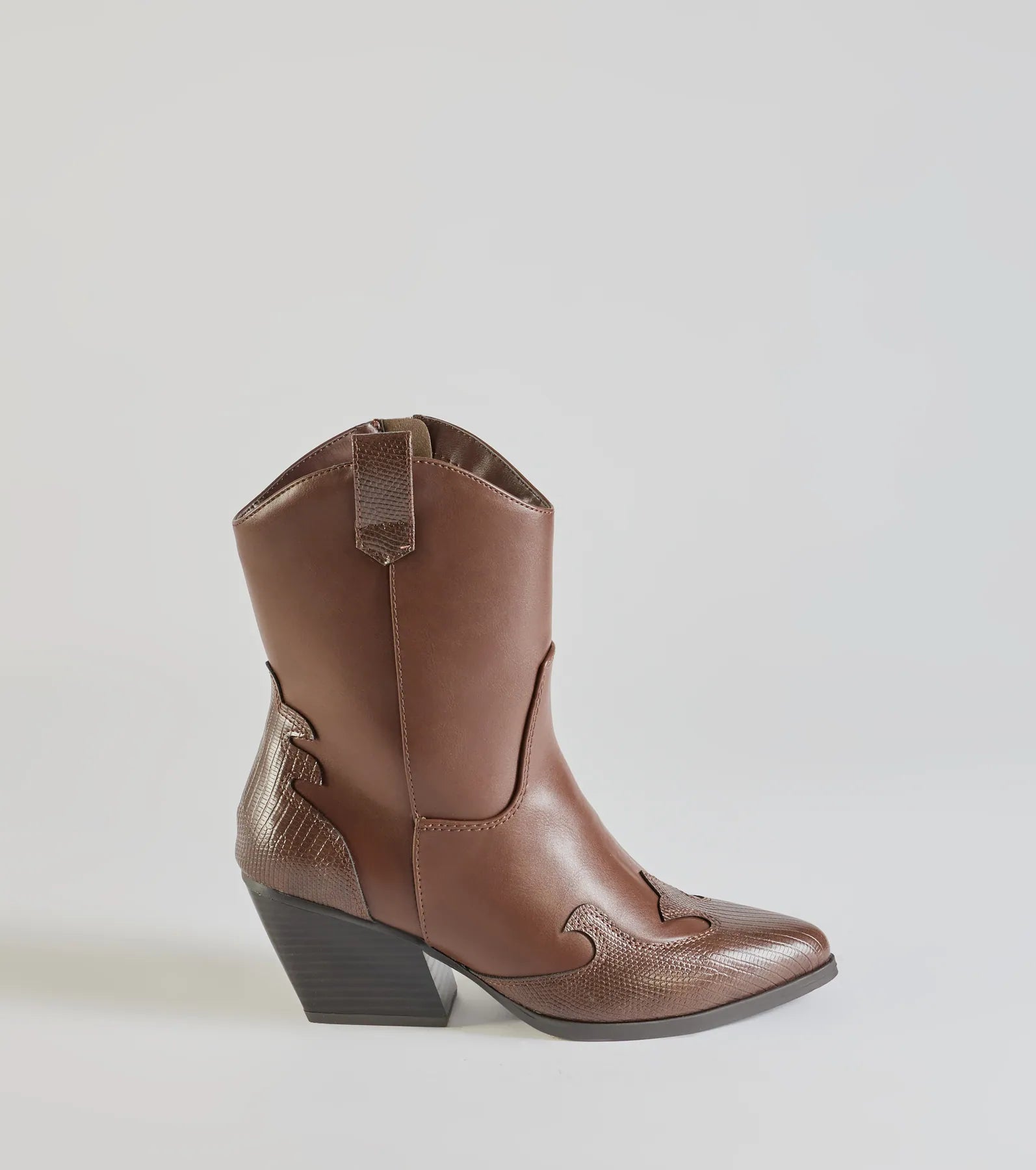 Premium Faux Leather Western Booties - Ultimate Style Upgrade