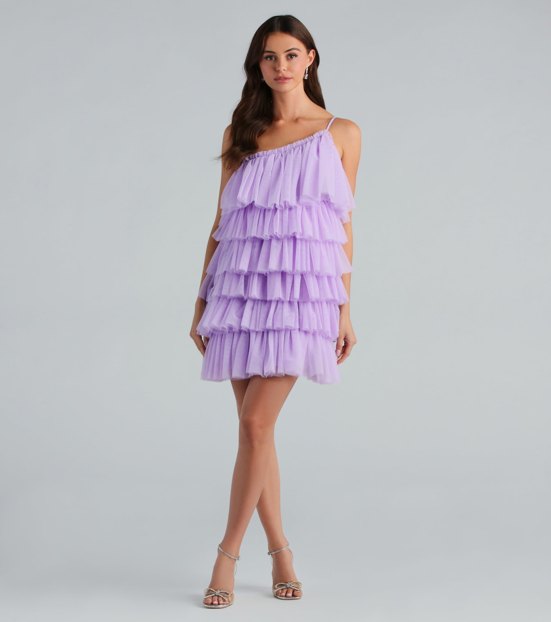 Sawyer Premium One Shoulder Tulle Party Dress