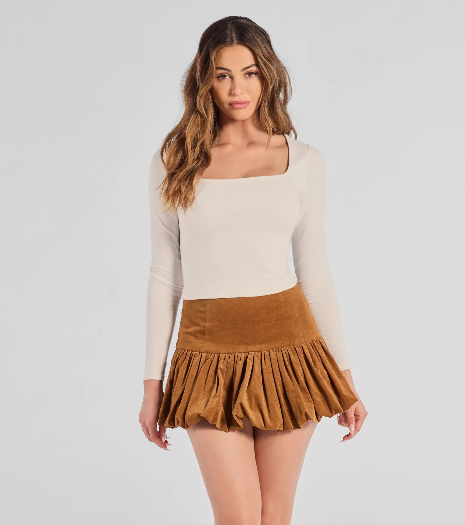 Ultimate Corduroy Bubble Skirt - Mid-Rise Chic