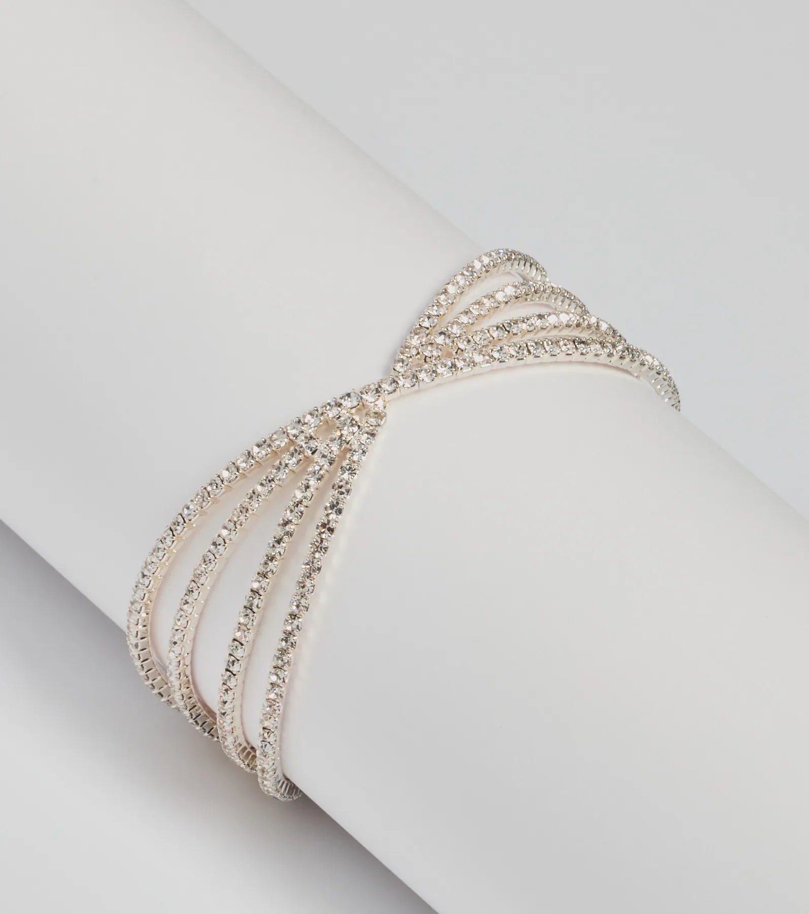 Premium Glam Memory Wire Rhinestone Bracelet - Ultimate Style Upgrade