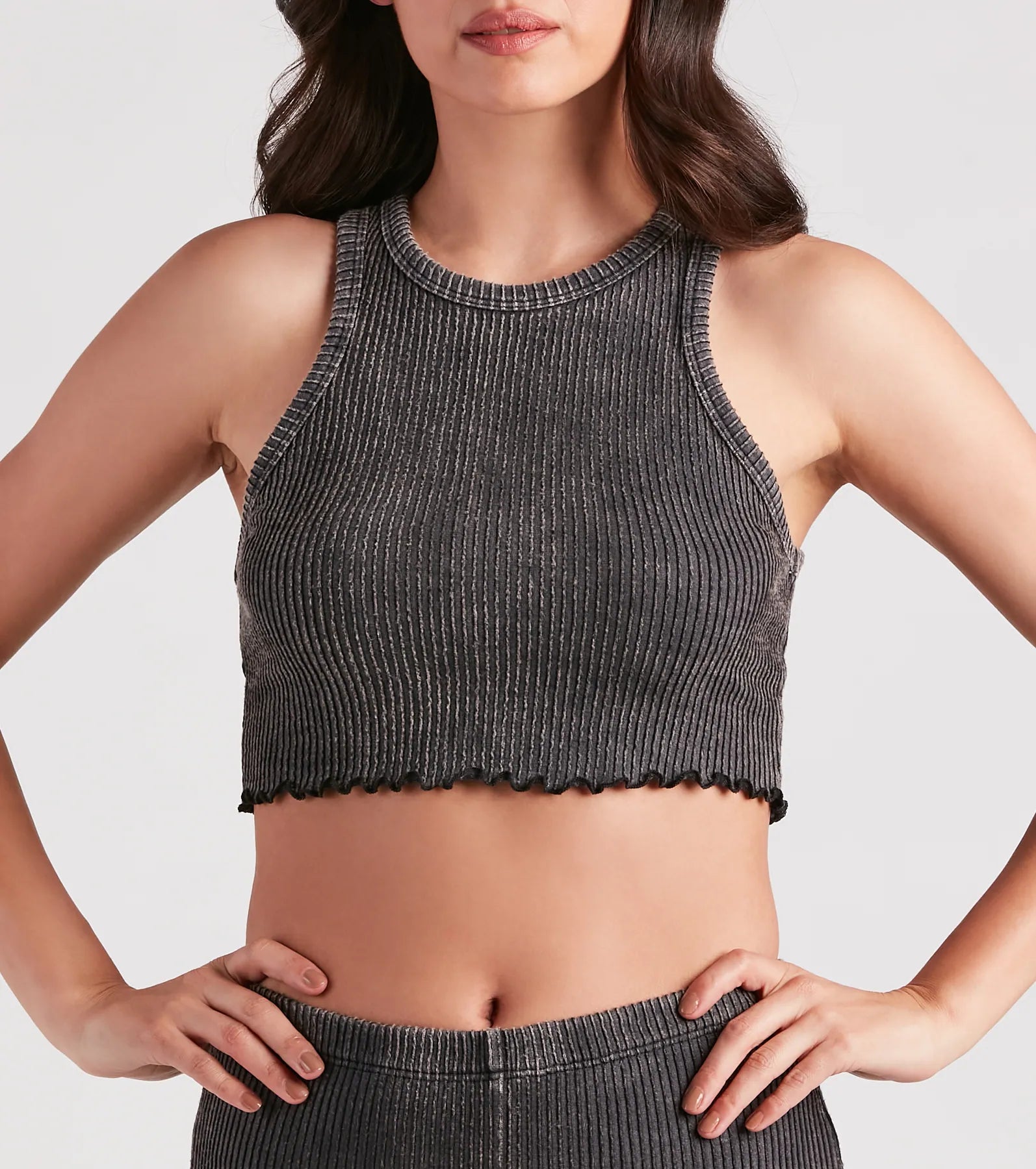 Ultimate Chill Mood Ribbed Knit Crop Top