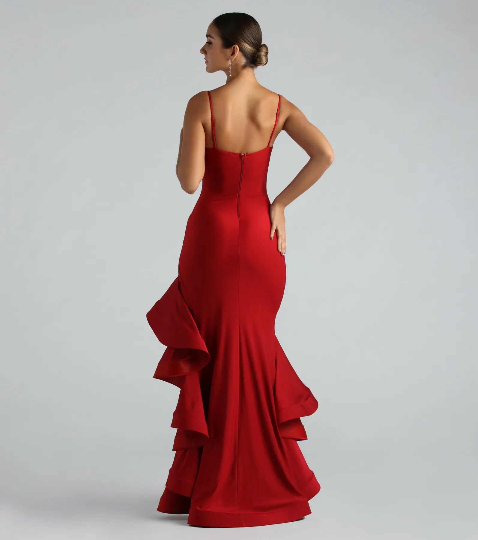 Premium Darcy Formal Ruffled High-Low Mermaid Dress | Ultimate Elegance for Special Occasions