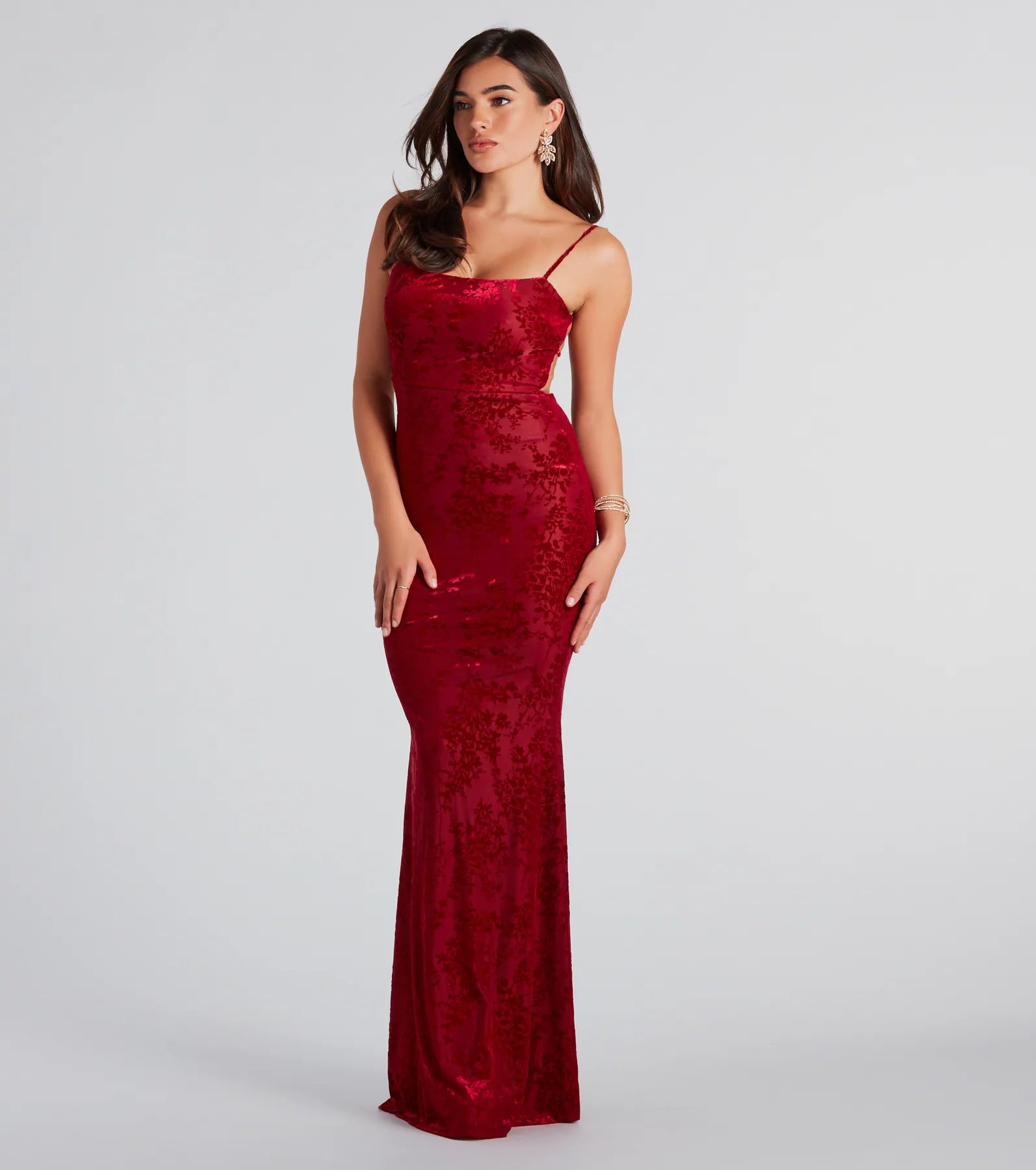 Premium Daniela Velvet Open Back Mermaid Gown