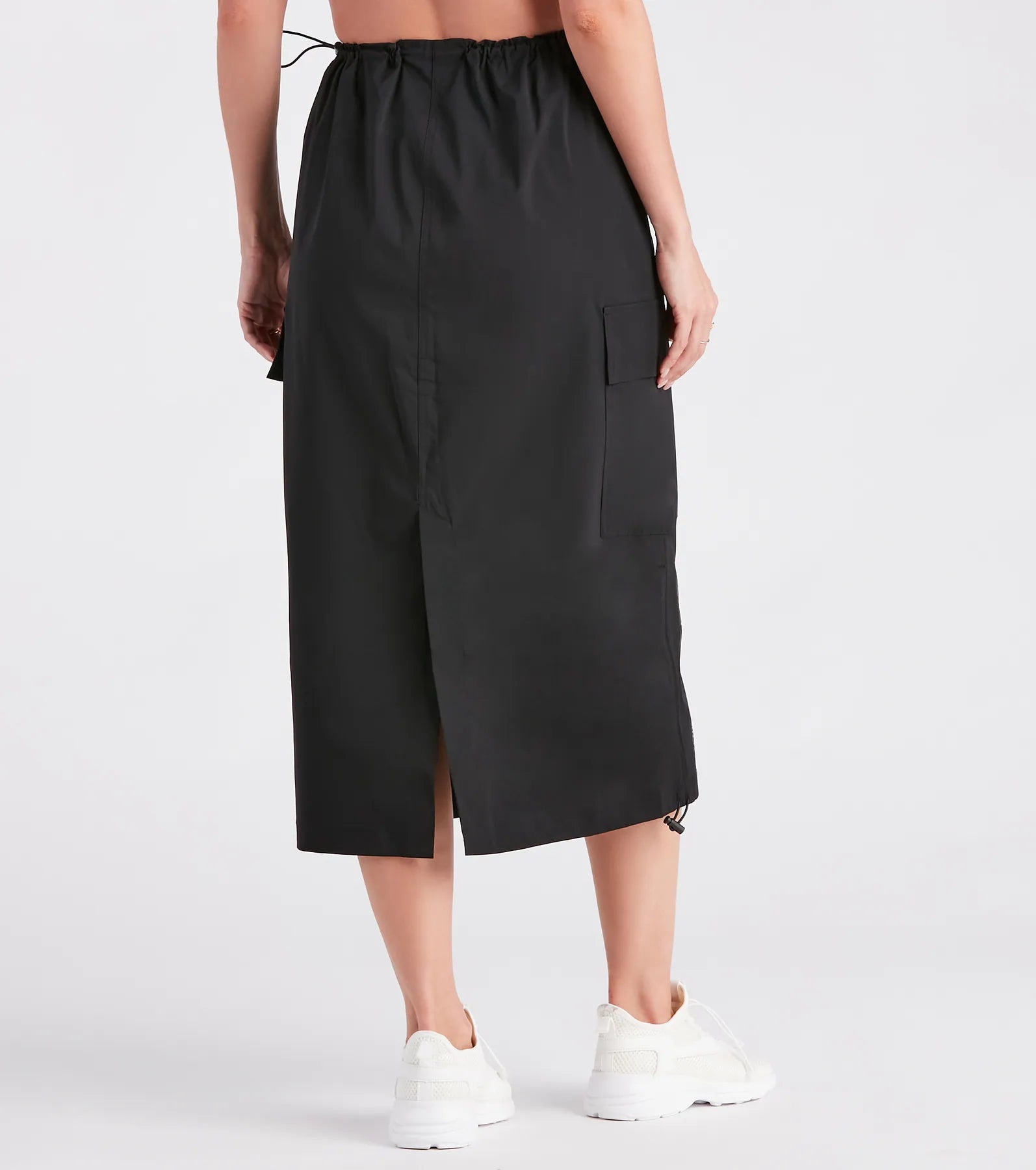 Ultimate Trendsetter Nylon Parachute Midi Skirt - Premium Style Upgrade