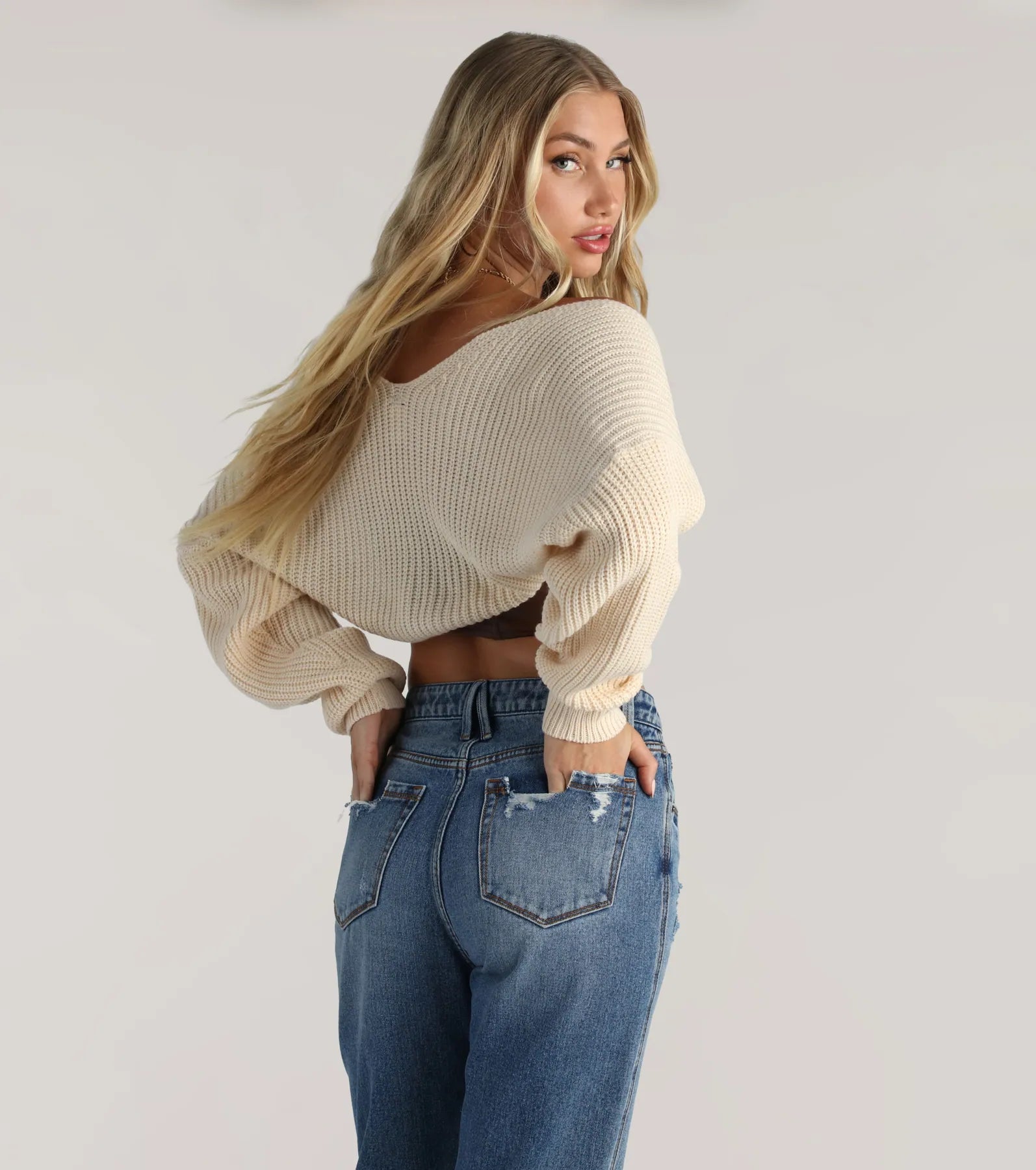 Ultra-Cozy Oversized Knit Sweater Bolero - Sweet & Stylish